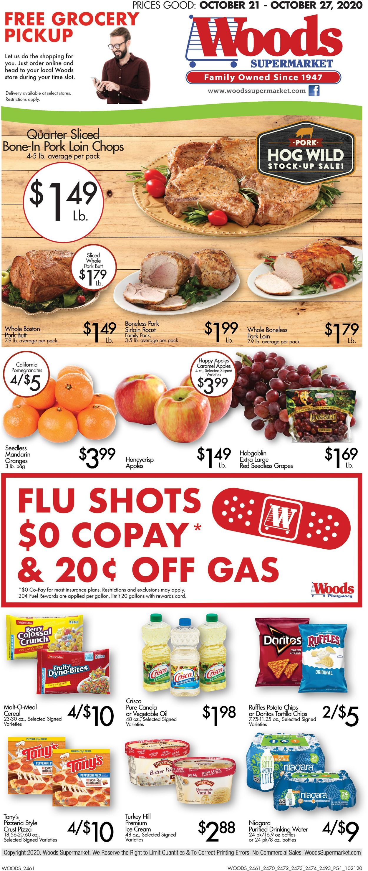 Woods Supermarket Weekly Ad Circular - valid 10/21-10/27/2020