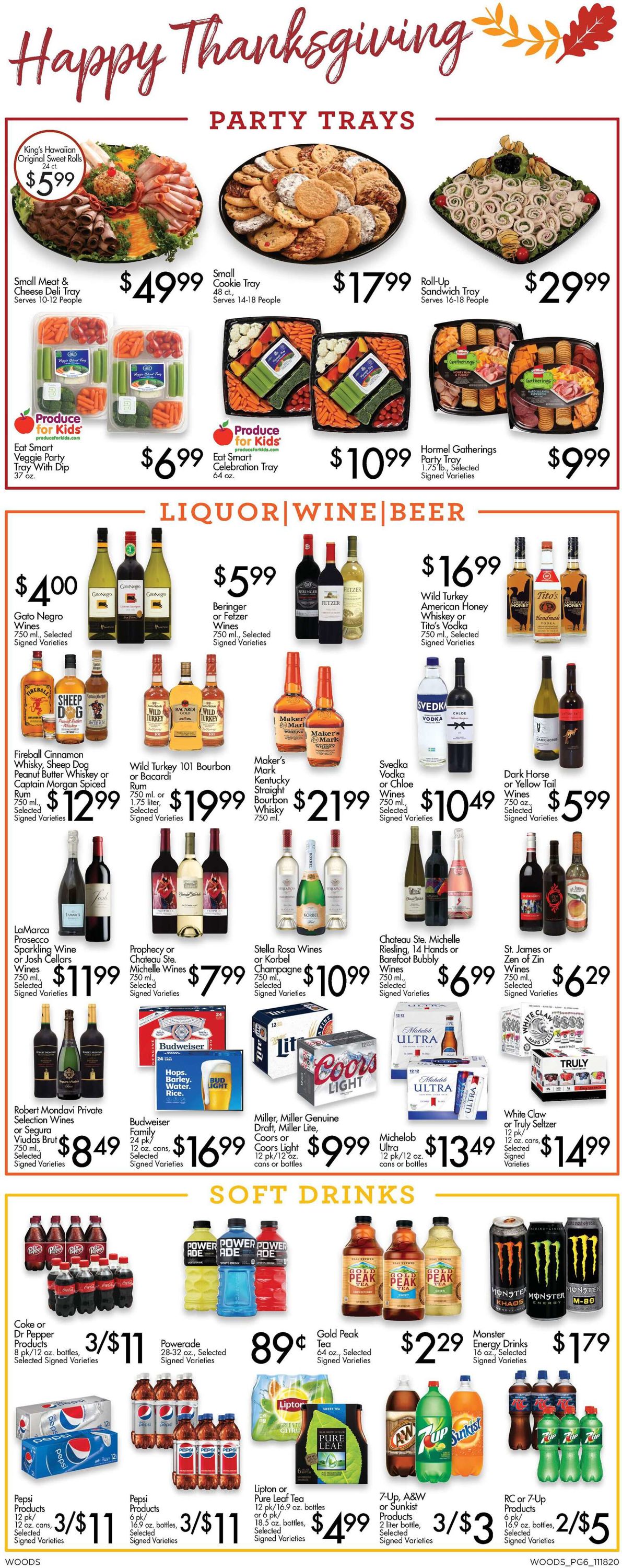 Woods Supermarket Thanksgiving ad 2020 Weekly Ad Circular - valid 11/18-11/25/2020 (Page 6)