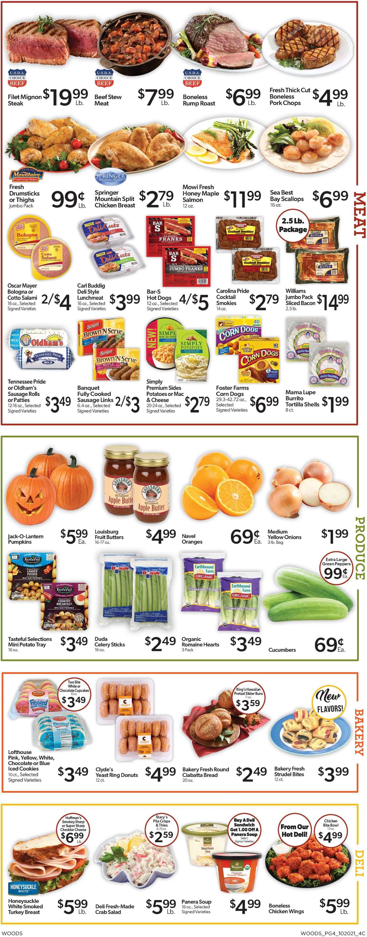 Woods Supermarket Weekly Ad Circular - valid 10/20-10/26/2021 (Page 4)