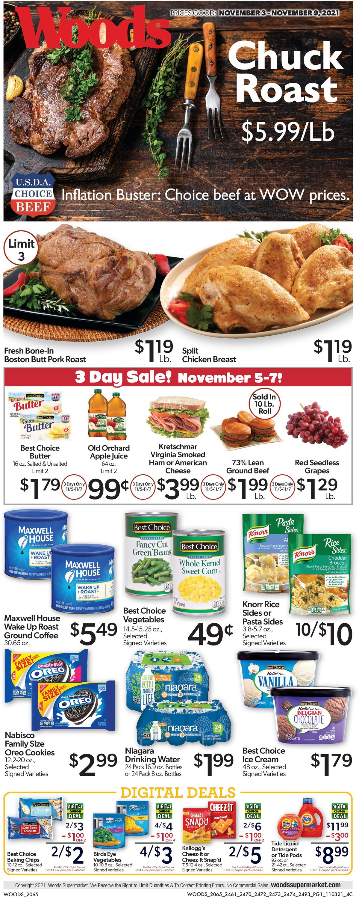 Woods Supermarket Weekly Ad Circular - valid 11/03-11/09/2021