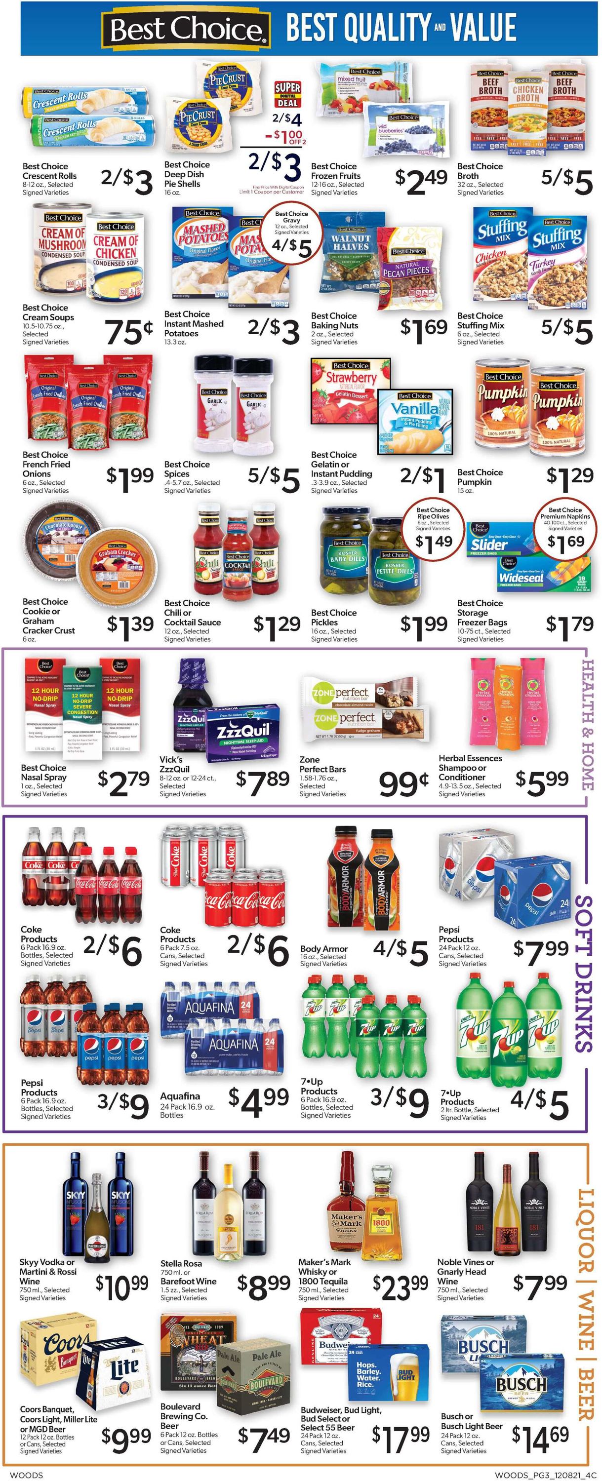Woods Supermarket - HOLIDAY 2021 Weekly Ad Circular - valid 12/08-12/14/2021 (Page 3)