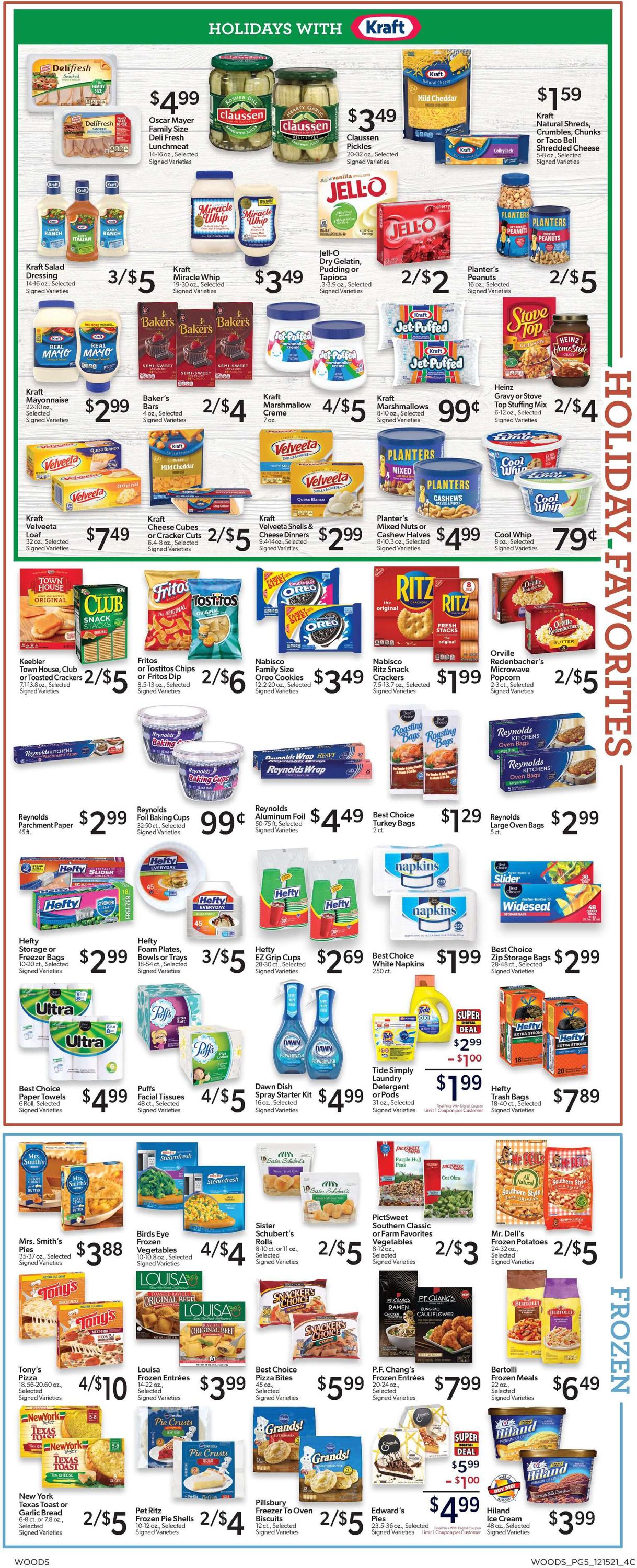 Woods Supermarket HOLIDAYS 2021 Weekly Ad Circular - valid 12/15-12/28/2021 (Page 5)
