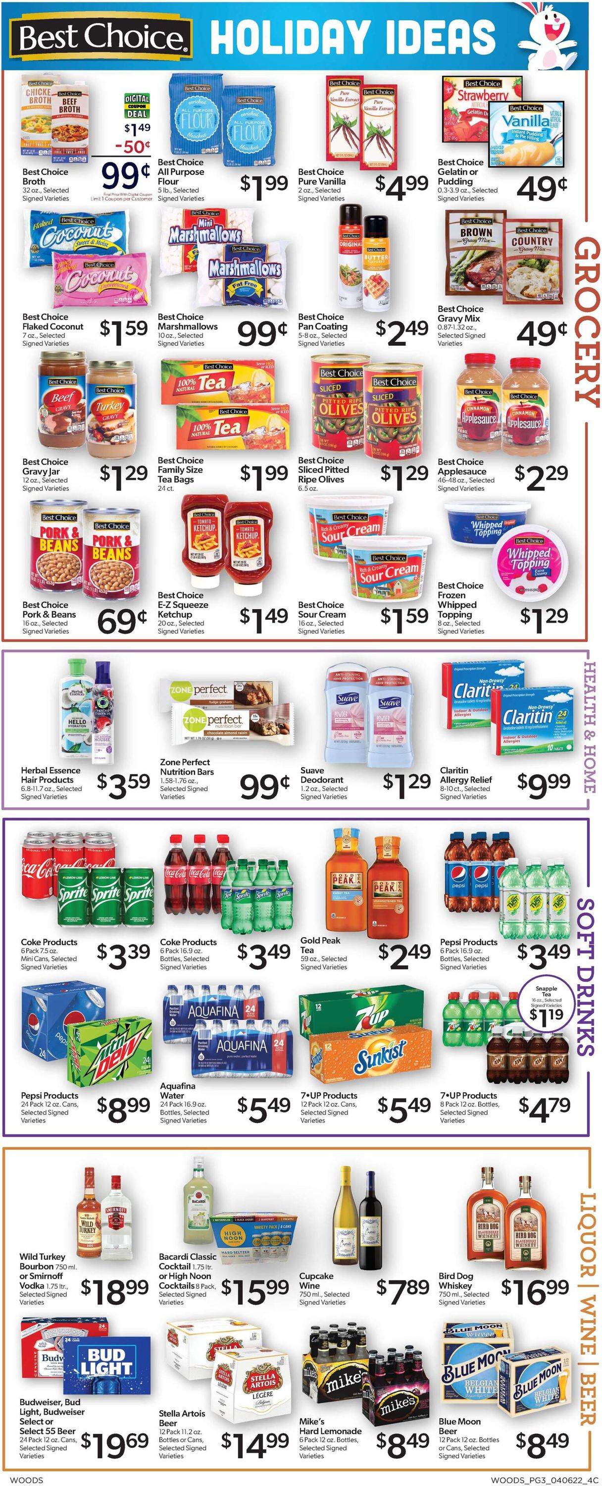 Woods Supermarket EASTER 2022 Weekly Ad Circular - valid 04/06-04/12/2022 (Page 3)