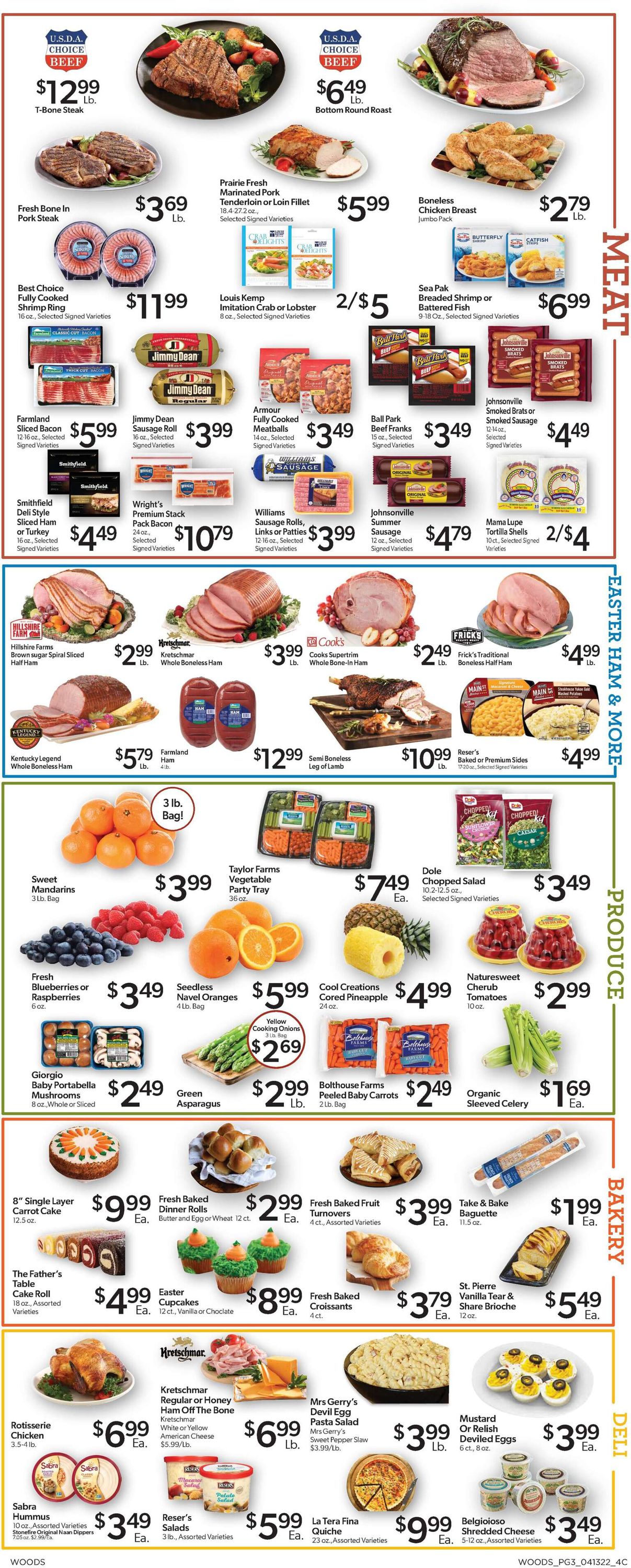 Woods Supermarket EASTER 2022 Weekly Ad Circular - valid 04/13-04/19/2022 (Page 3)