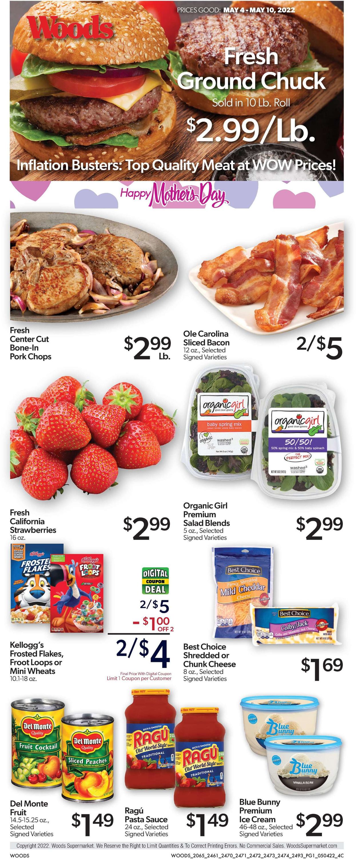 Woods Supermarket Weekly Ad Circular - valid 05/04-05/10/2022