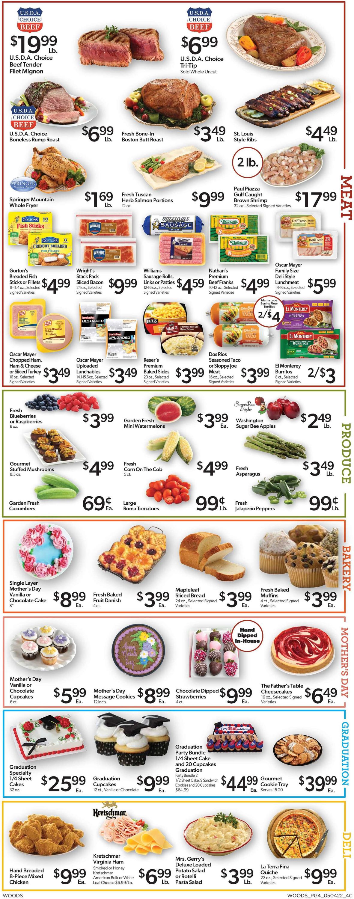 Woods Supermarket Weekly Ad Circular - valid 05/04-05/10/2022 (Page 4)