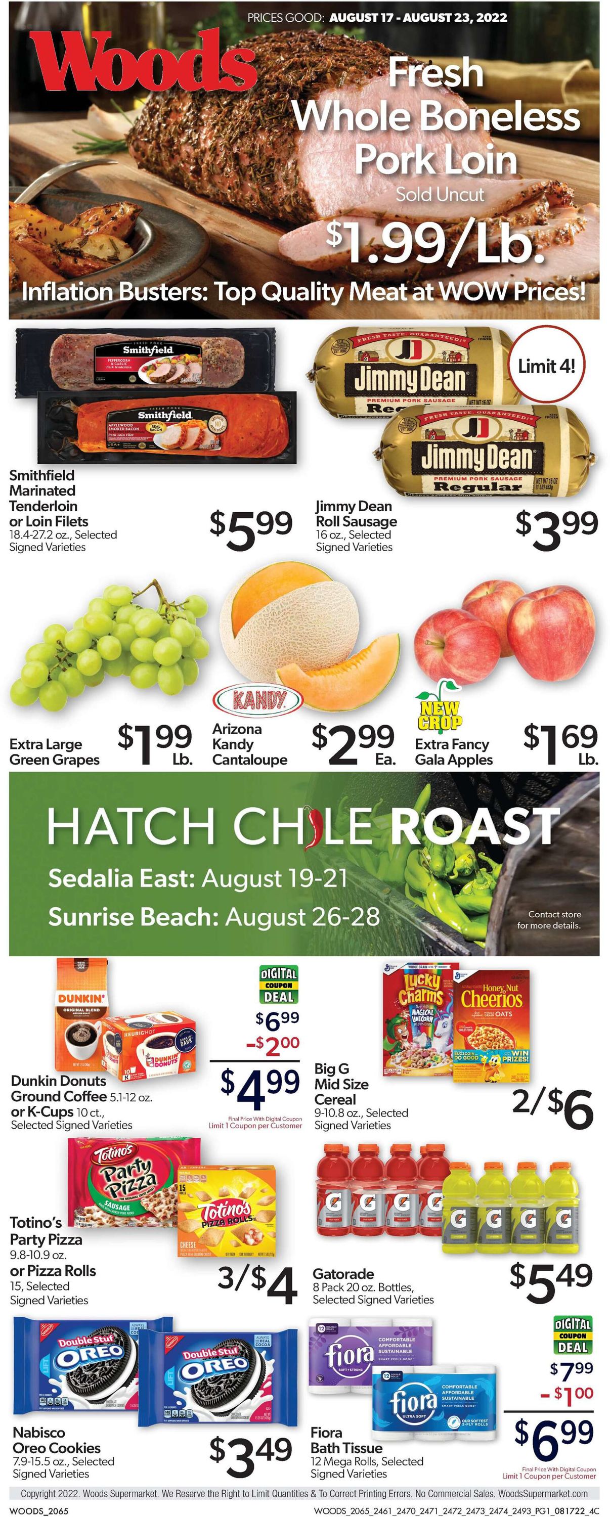 Woods Supermarket Weekly Ad Circular - valid 08/17-08/23/2022