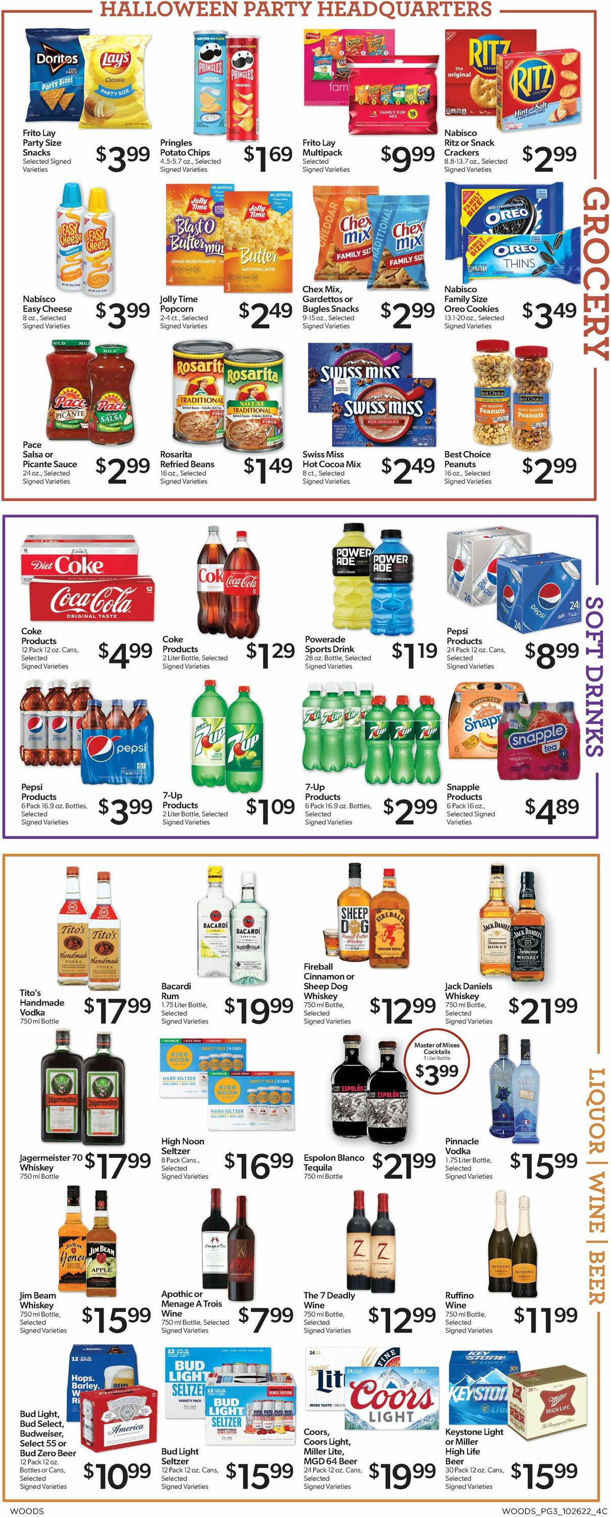 Woods Supermarket Weekly Ad Circular - valid 10/26-11/01/2022 (Page 3)