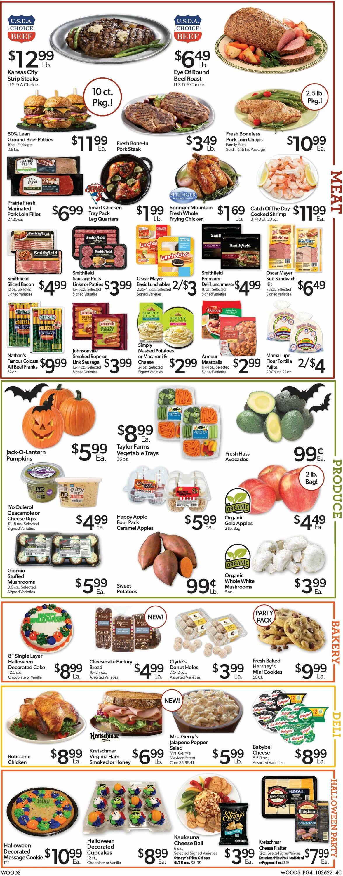 Woods Supermarket Weekly Ad Circular - valid 10/26-11/01/2022 (Page 4)