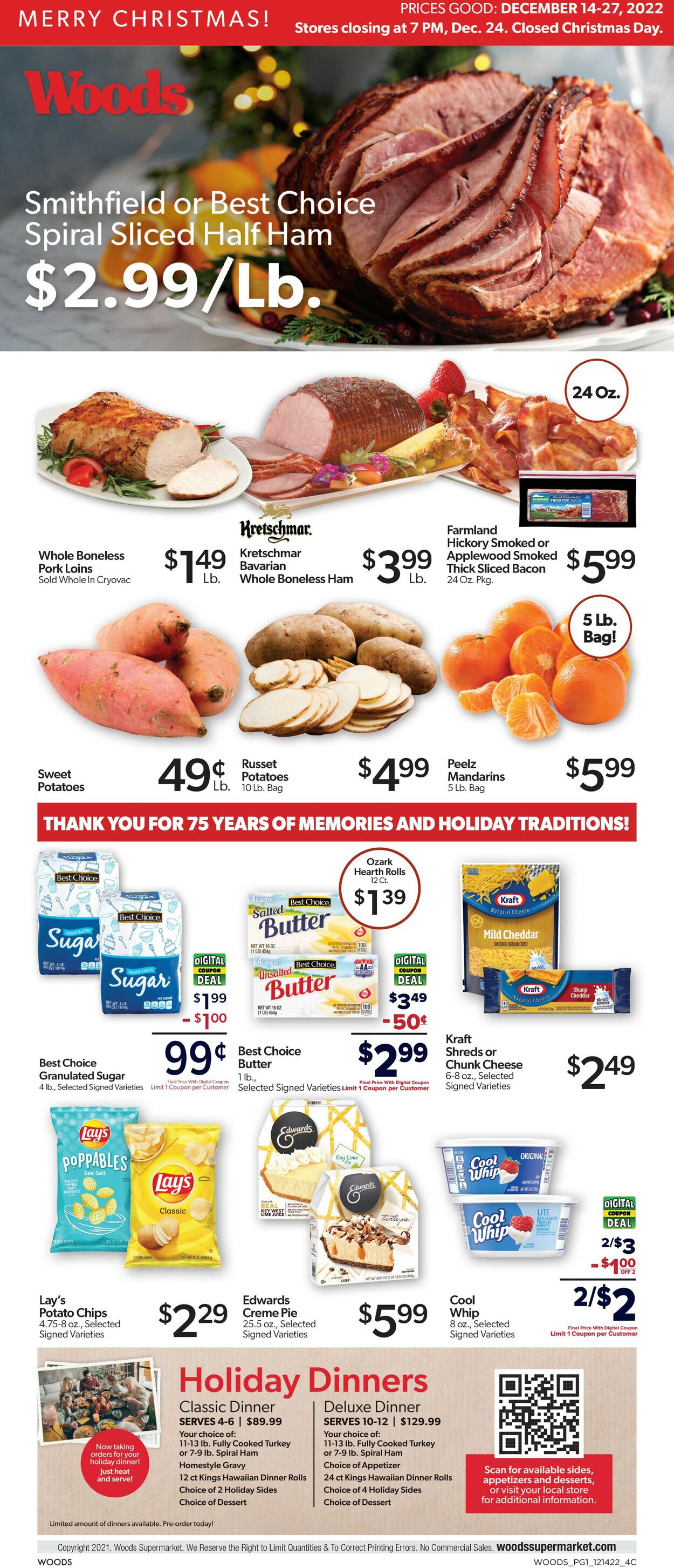 Woods Supermarket Weekly Ad Circular - valid 12/14-12/27/2022