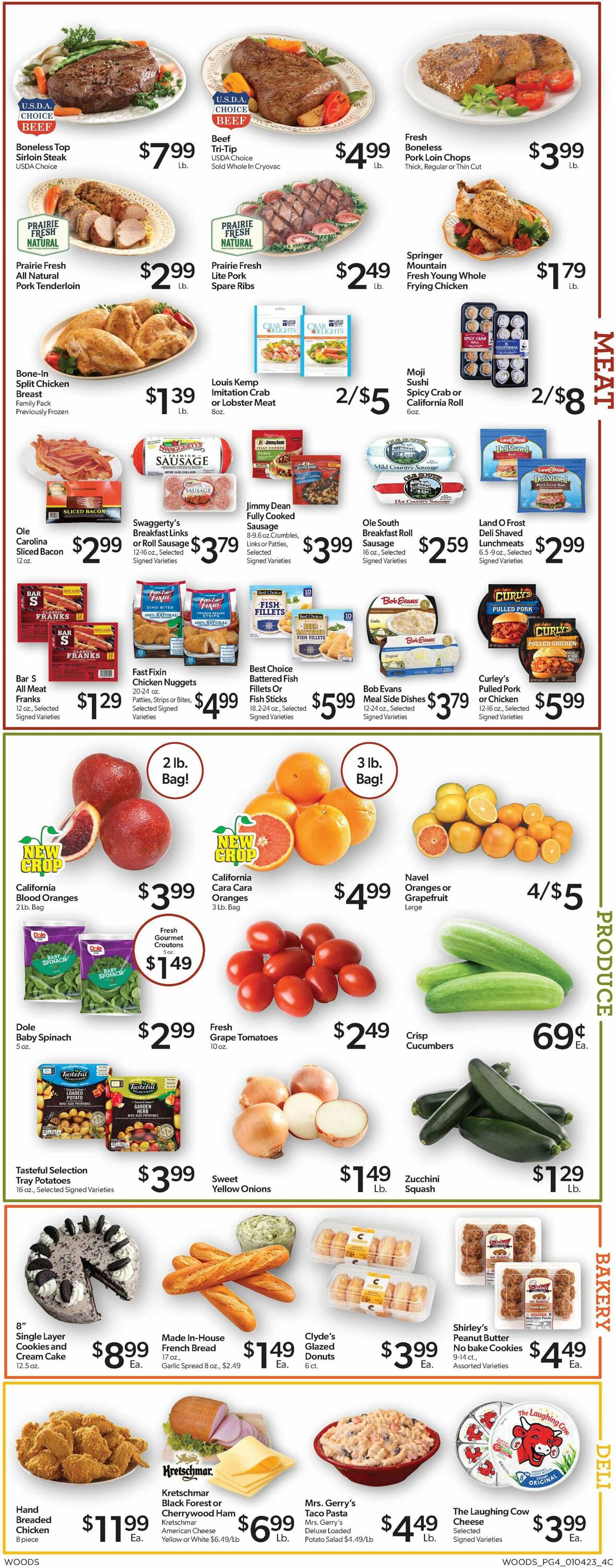 Woods Supermarket Weekly Ad Circular - valid 01/04-01/10/2023 (Page 4)