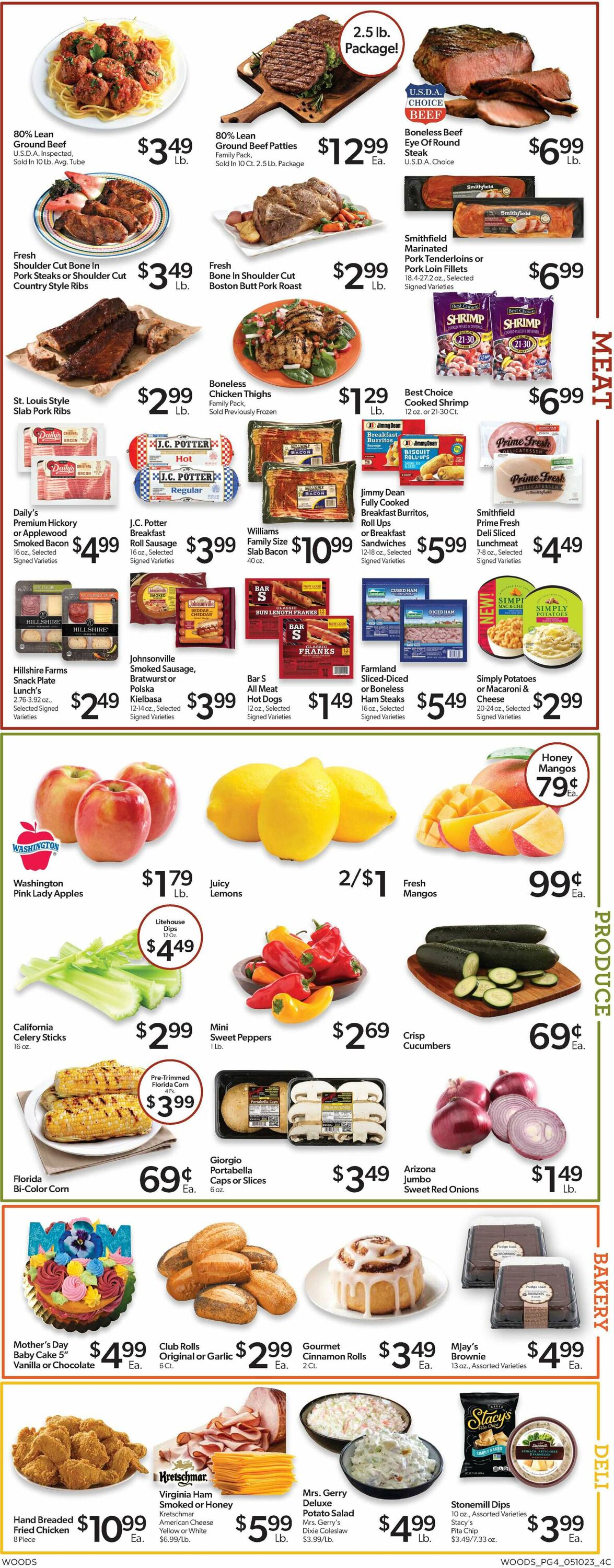 Woods Supermarket Weekly Ad Circular - valid 05/10-05/16/2023 (Page 4)