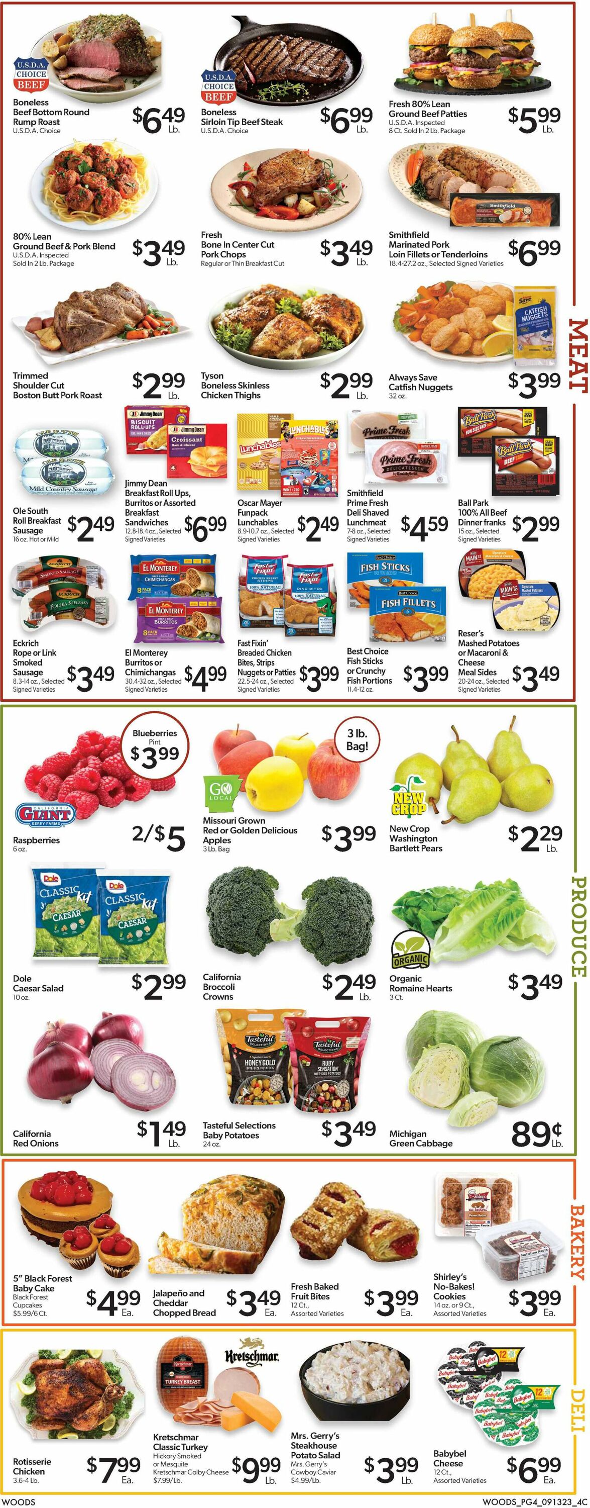Woods Supermarket Weekly Ad Circular - valid 09/13-09/19/2023 (Page 4)