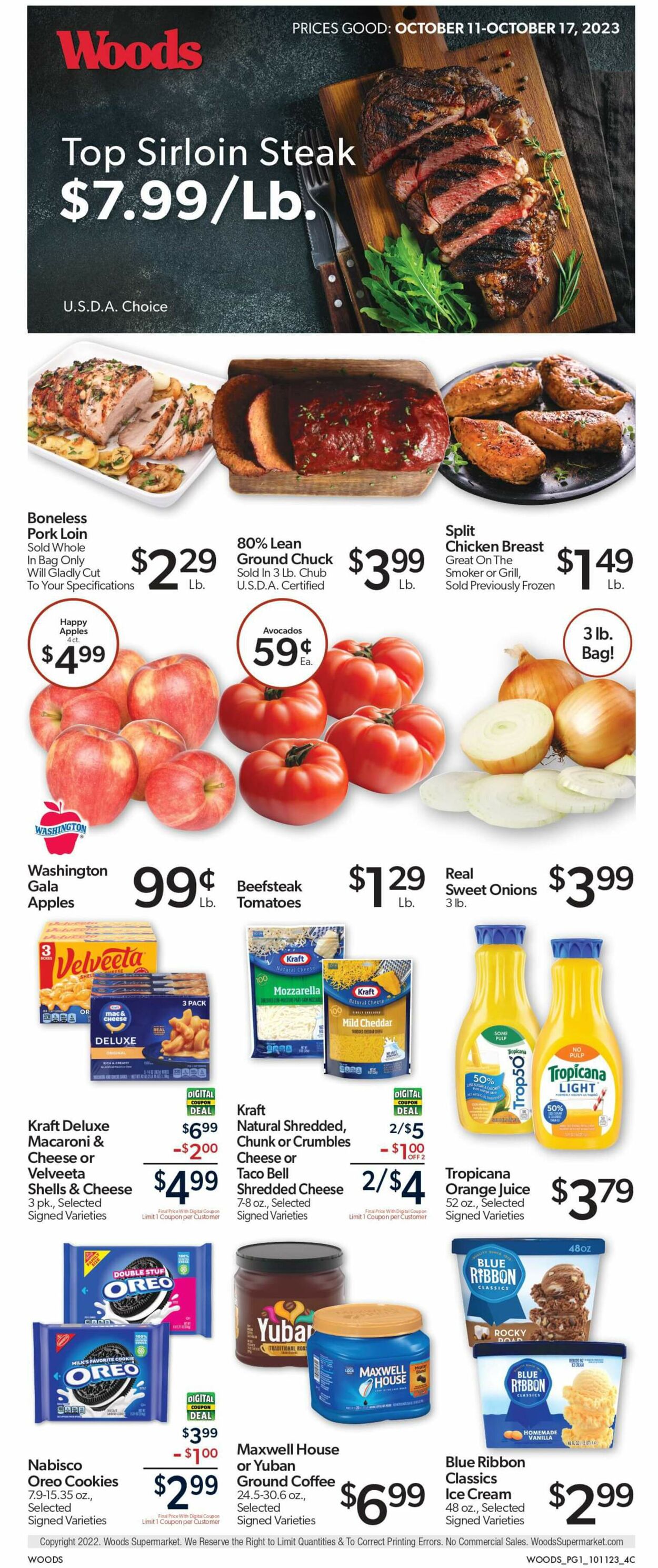 Woods Supermarket Weekly Ad Circular - valid 10/11-10/17/2023
