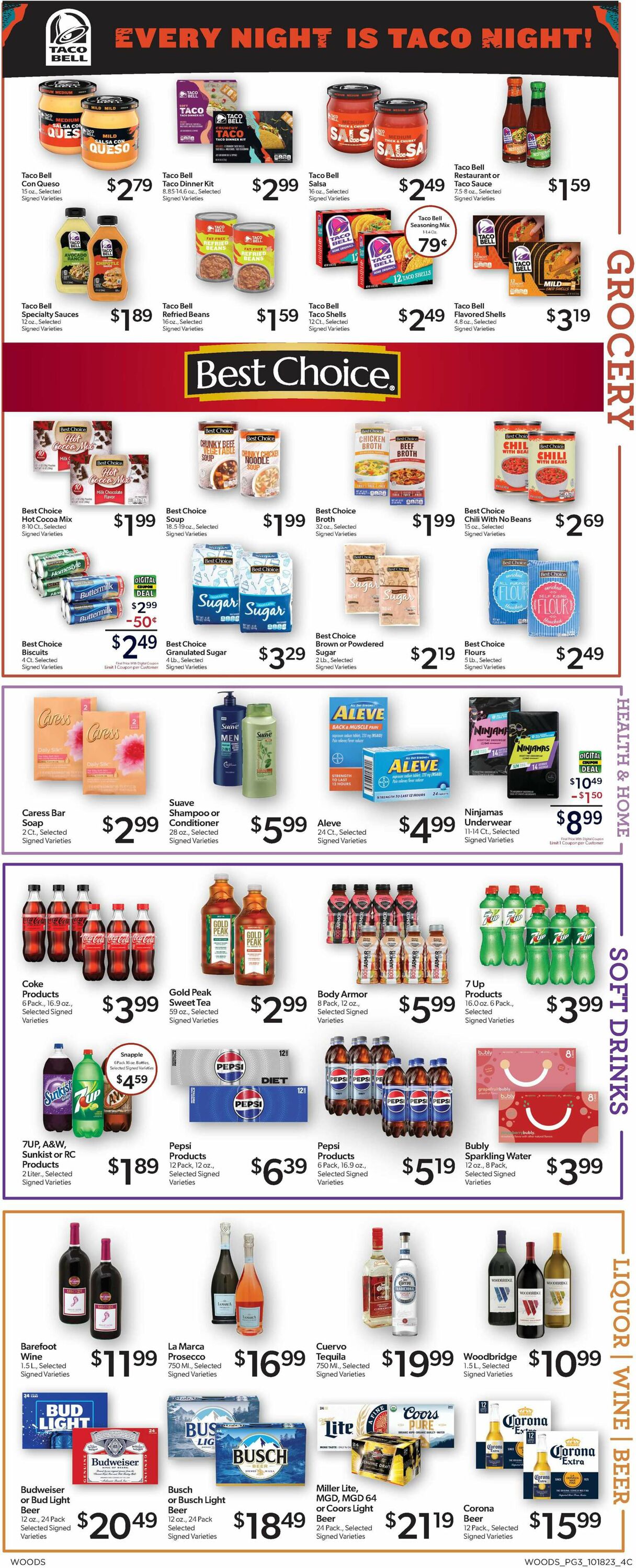 Woods Supermarket Weekly Ad Circular - valid 10/18-10/24/2023 (Page 3)