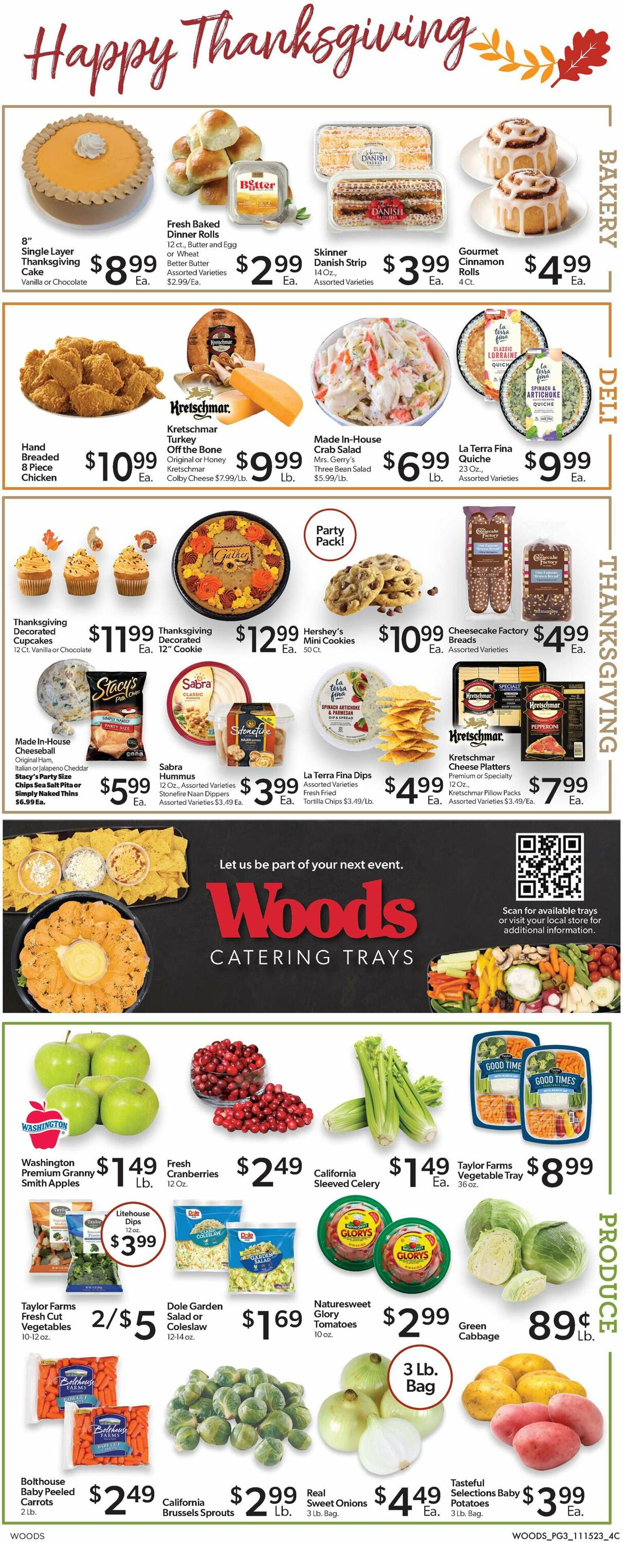 Woods Supermarket Weekly Ad Circular - valid 11/15-11/28/2023 (Page 3)