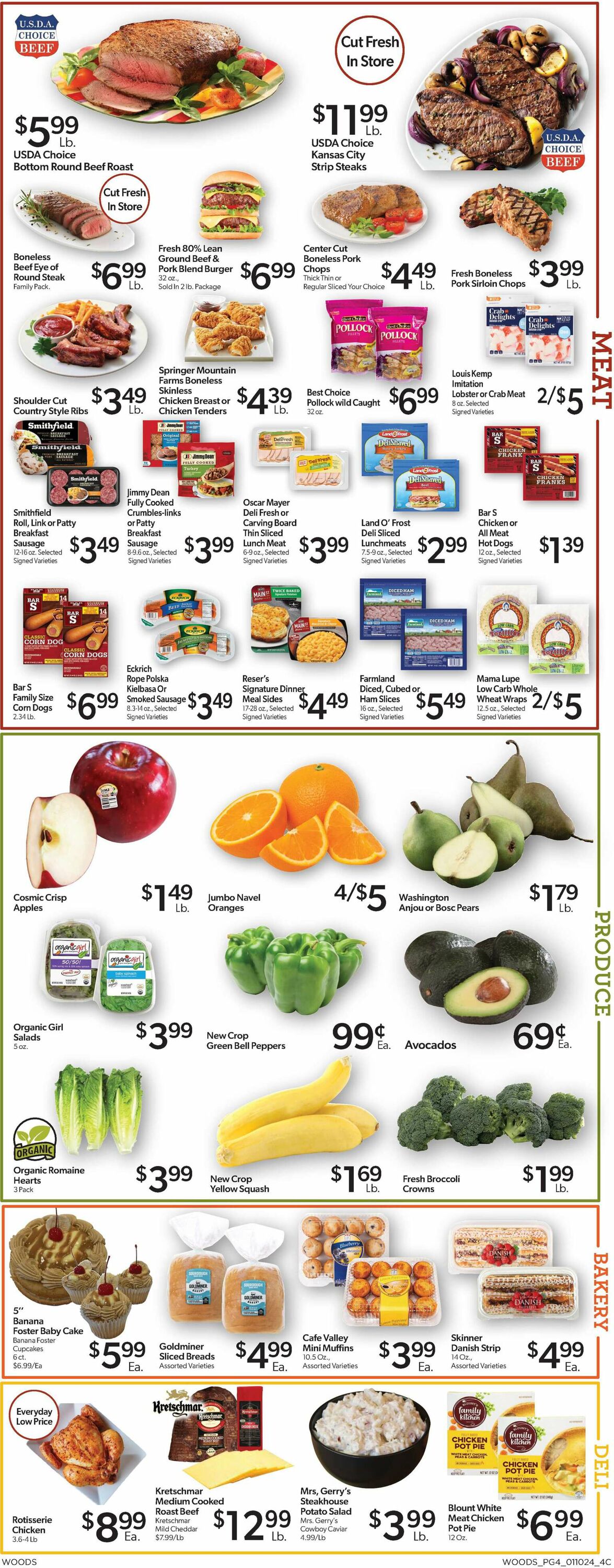 Woods Supermarket Weekly Ad Circular - valid 01/10-01/16/2024 (Page 4)