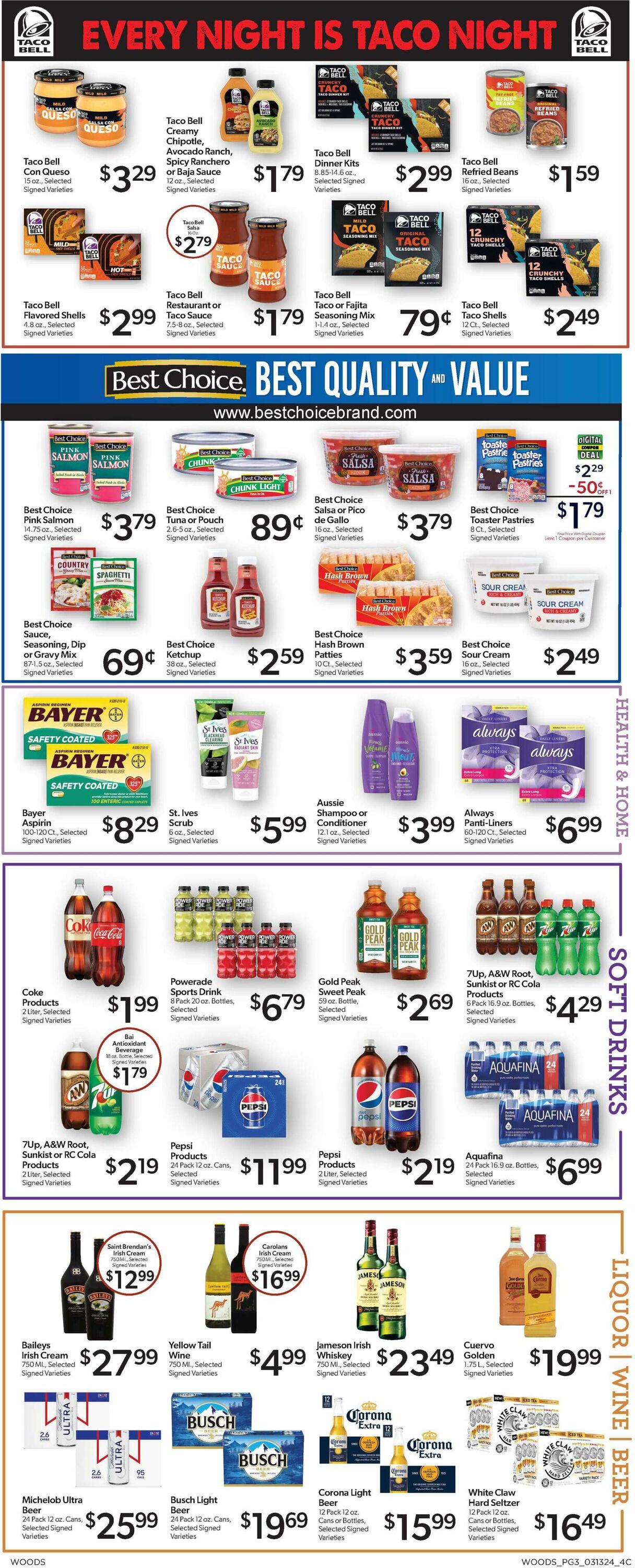 Woods Supermarket Weekly Ad Circular - valid 03/13-03/19/2024 (Page 3)