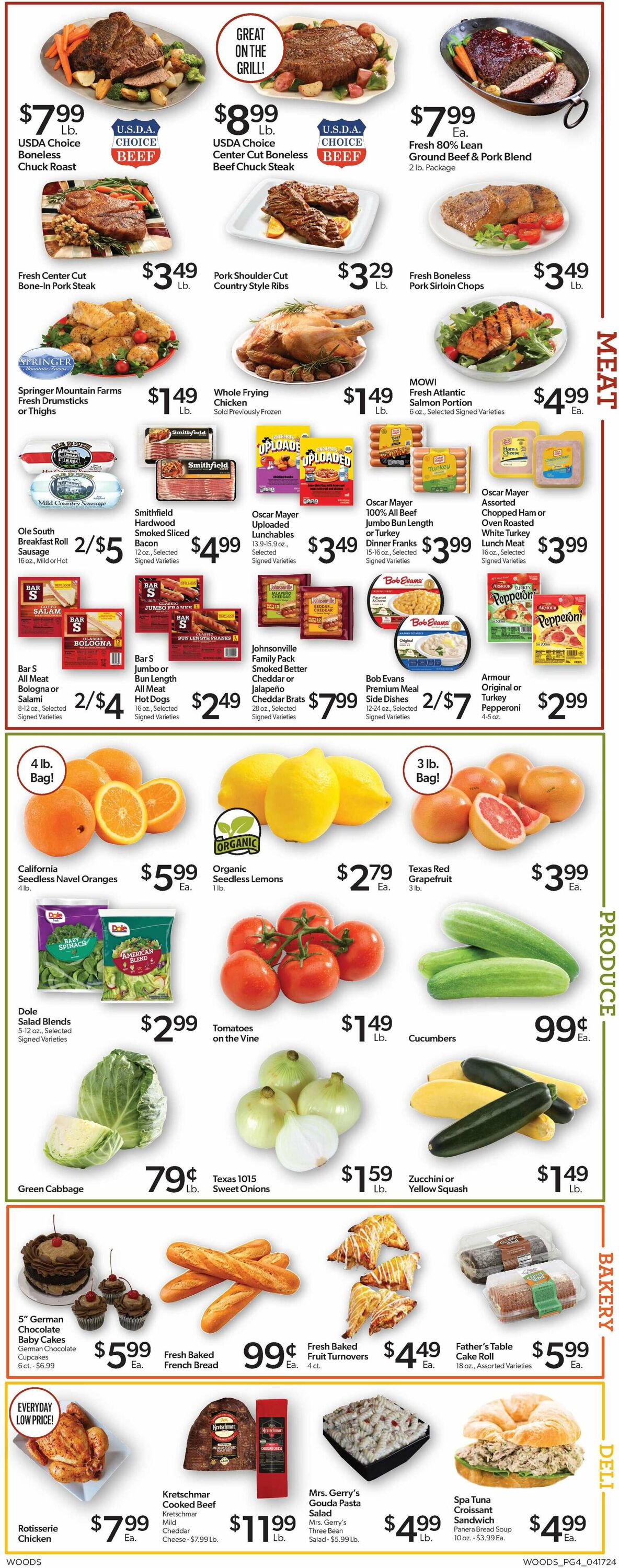 Woods Supermarket Weekly Ad Circular - valid 04/17-04/23/2024 (Page 4)