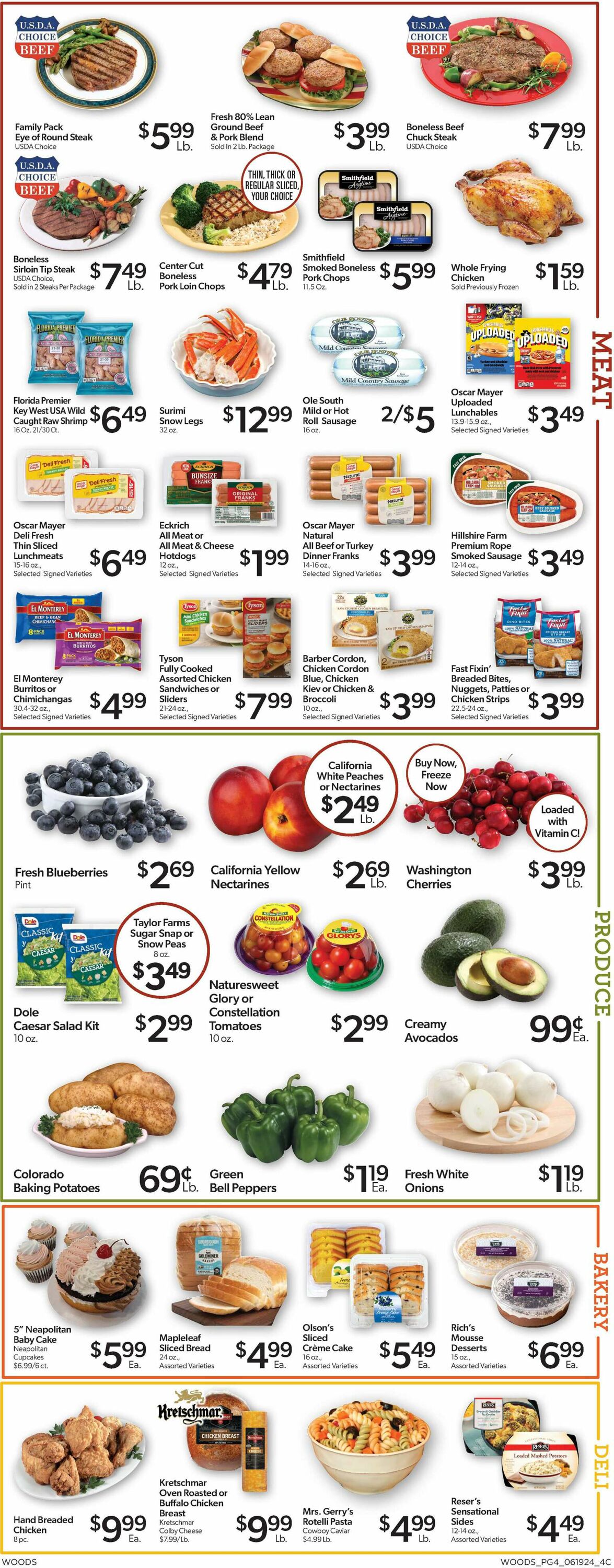 Woods Supermarket Weekly Ad Circular - valid 06/19-06/25/2024 (Page 4)