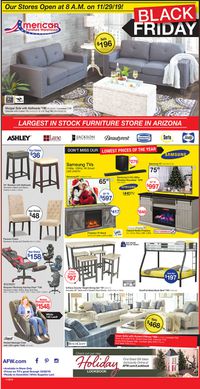 American Furniture Warehouse - Black Friday Ad 2019