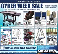 Menards - Cyber Week Sale 2019