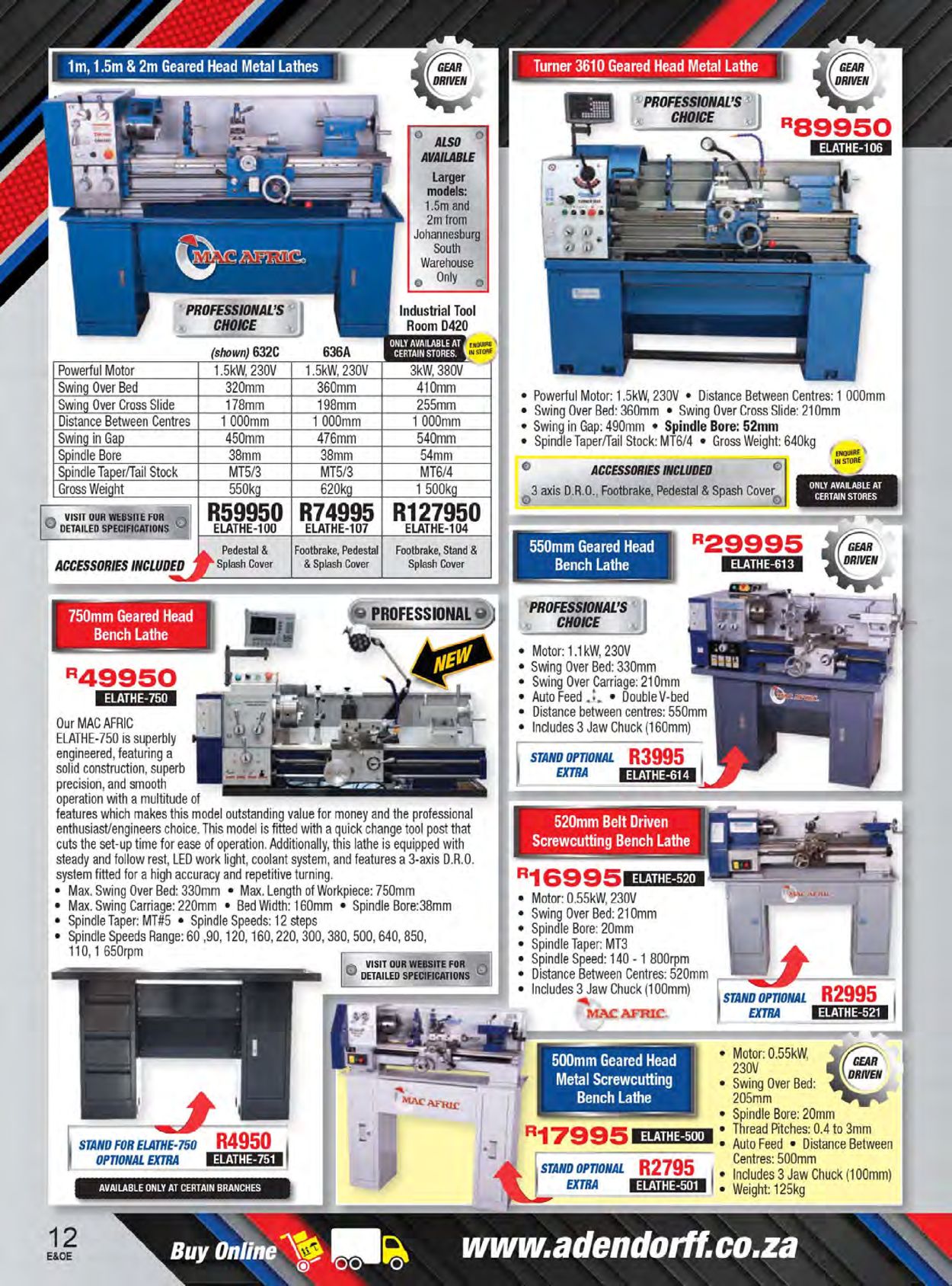 Adendorff Machinery Mart Catalogue - 2020/11/01-2020/11/14 (Page 12)