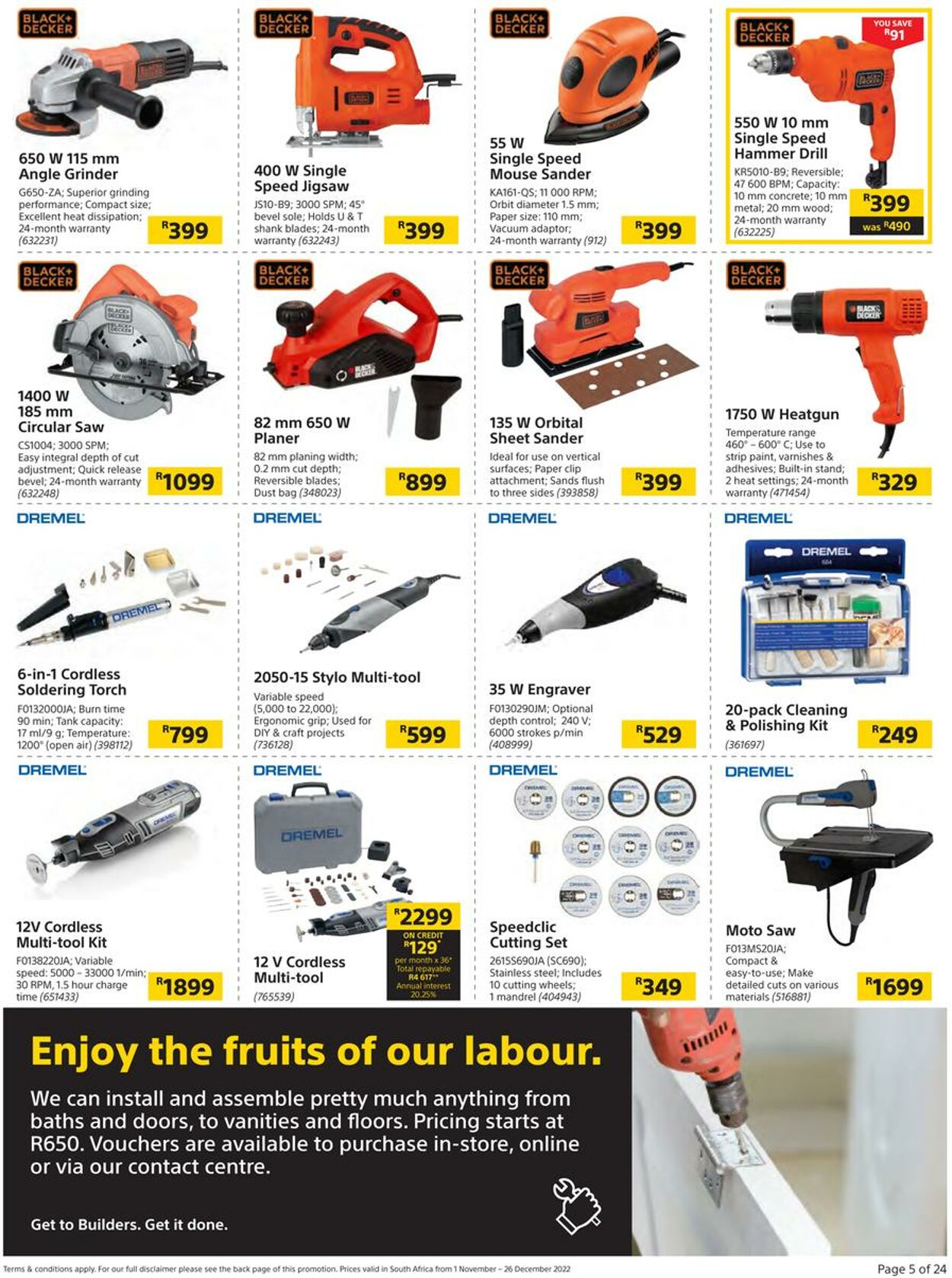 Builders Warehouse Catalogue - 2022/11/01-2022/12/26 (Page 5)