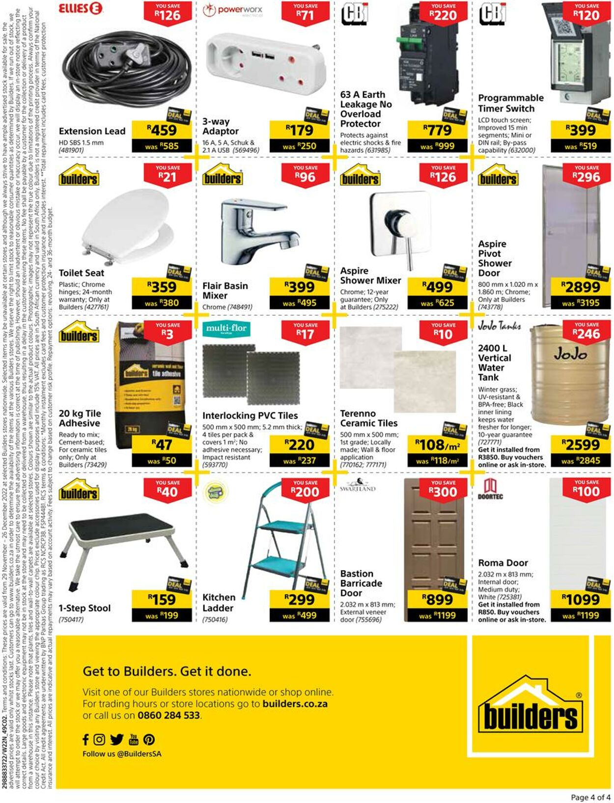 Builders Warehouse Catalogue - 2022/11/29-2022/12/26 (Page 4)