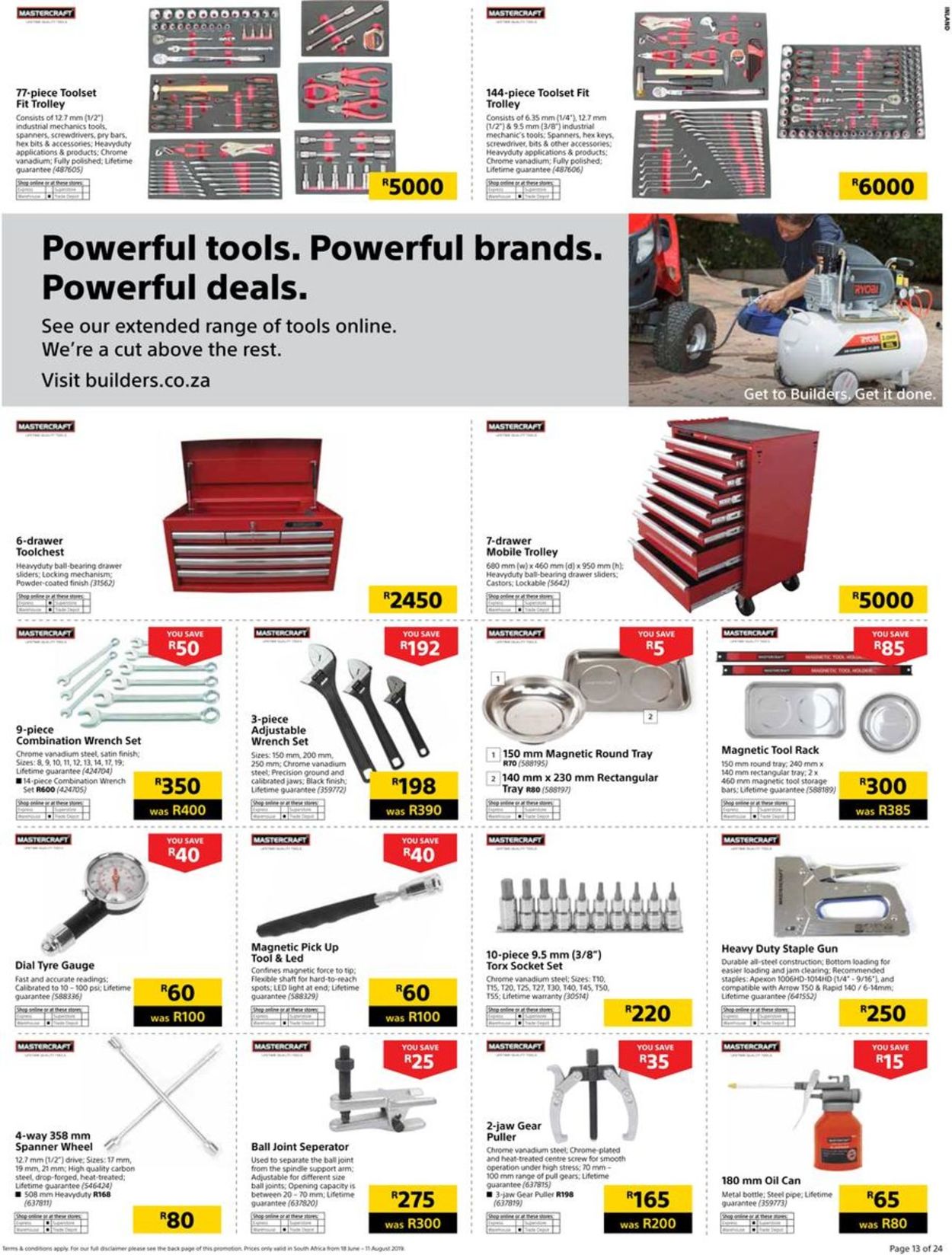 Builders Warehouse Catalogue - 2019/06/18-2019/08/11 (Page 13)