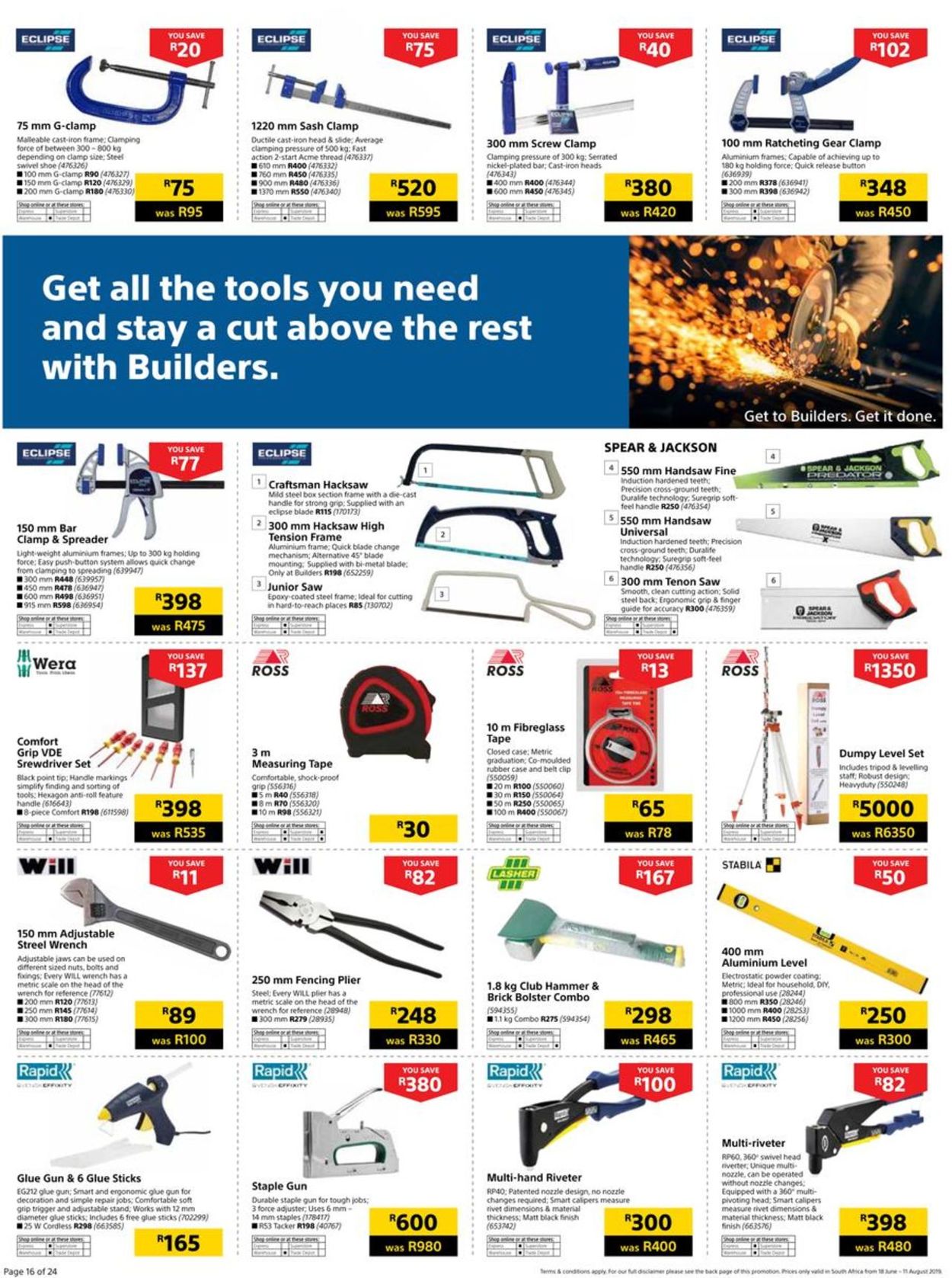 Builders Warehouse Catalogue - 2019/06/18-2019/08/11 (Page 16)