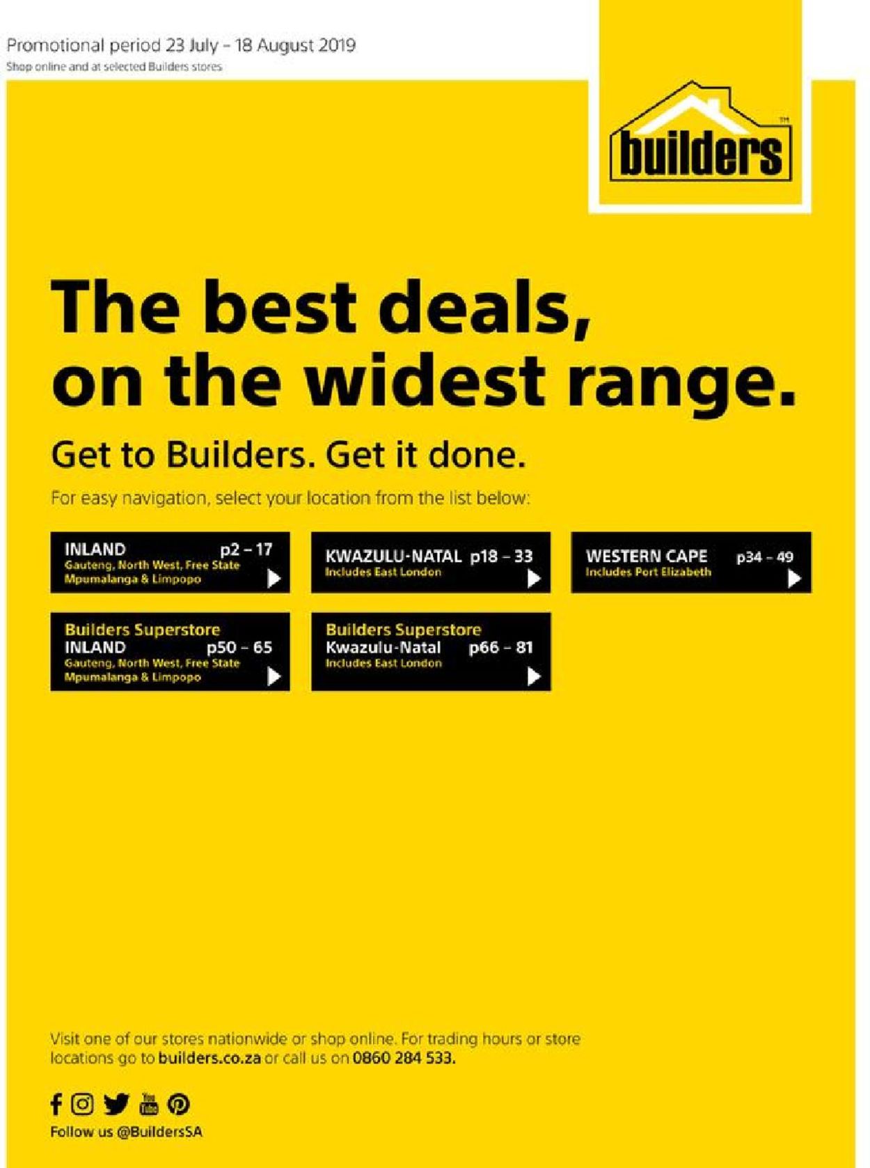 Builders Warehouse Catalogue - 2019/07/23-2019/08/18