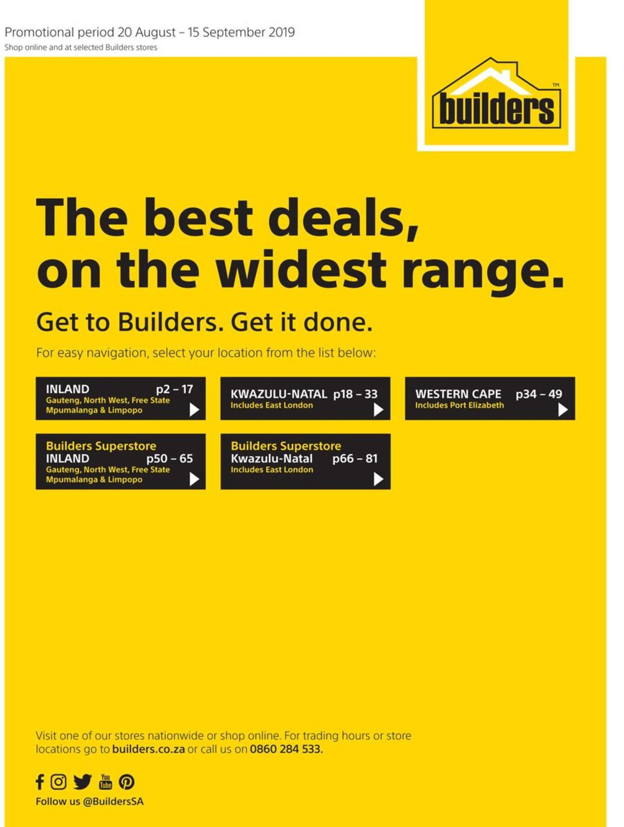 Builders Warehouse Catalogue - 2019/08/20-2019/09/15