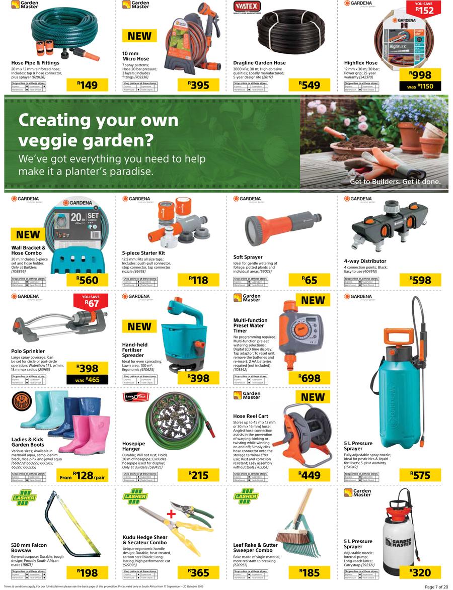 Builders Warehouse Catalogue - 2019/09/17-2019/10/20 (Page 7)