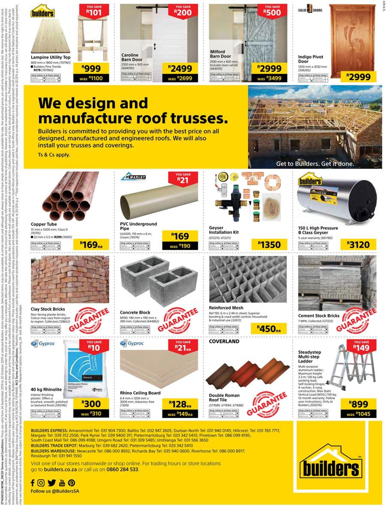 Builders Warehouse Catalogue - 2019/09/24-2019/10/20 (Page 33)