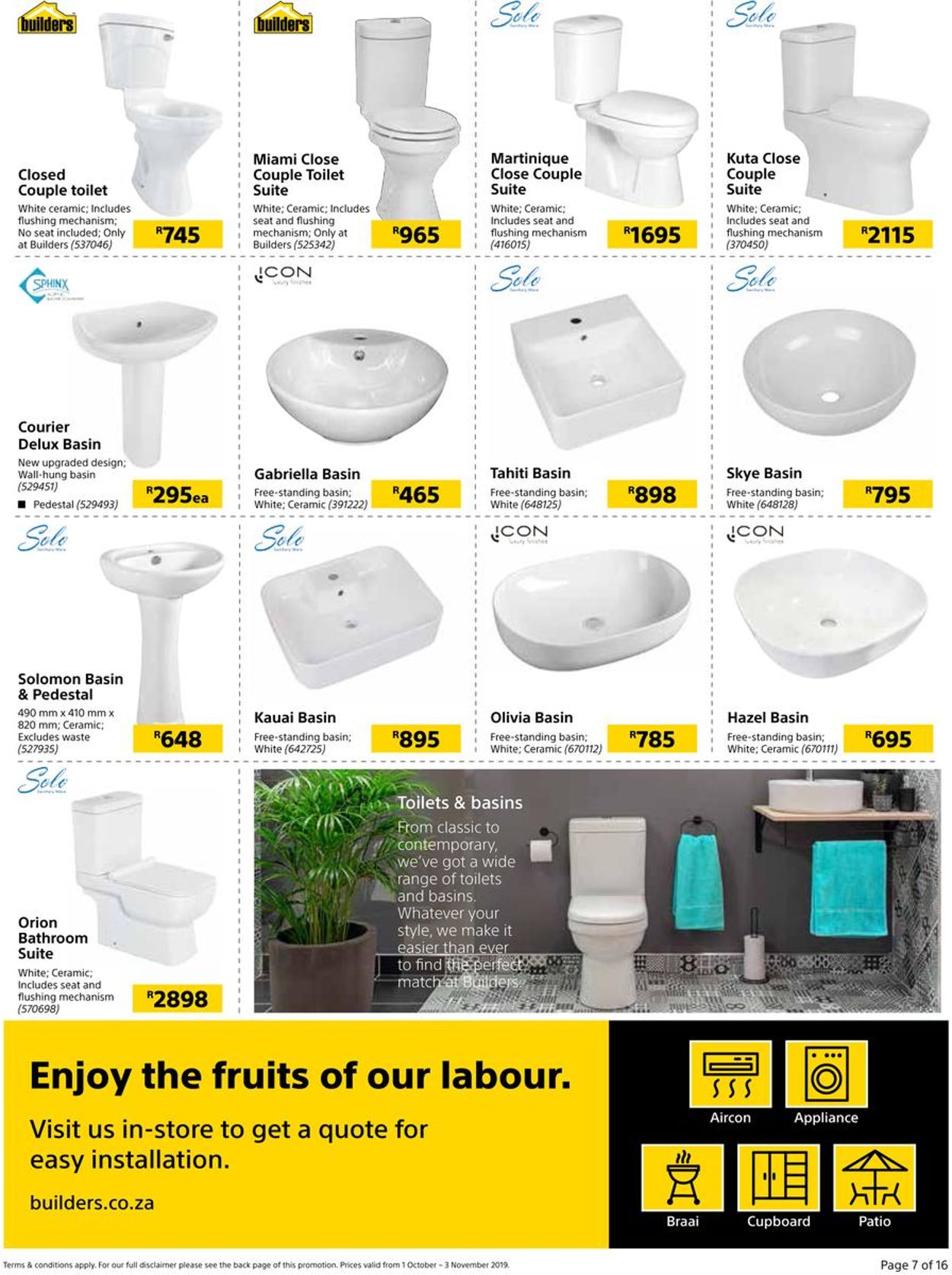Builders Warehouse Catalogue - 2019/10/01-2019/11/03 (Page 7)