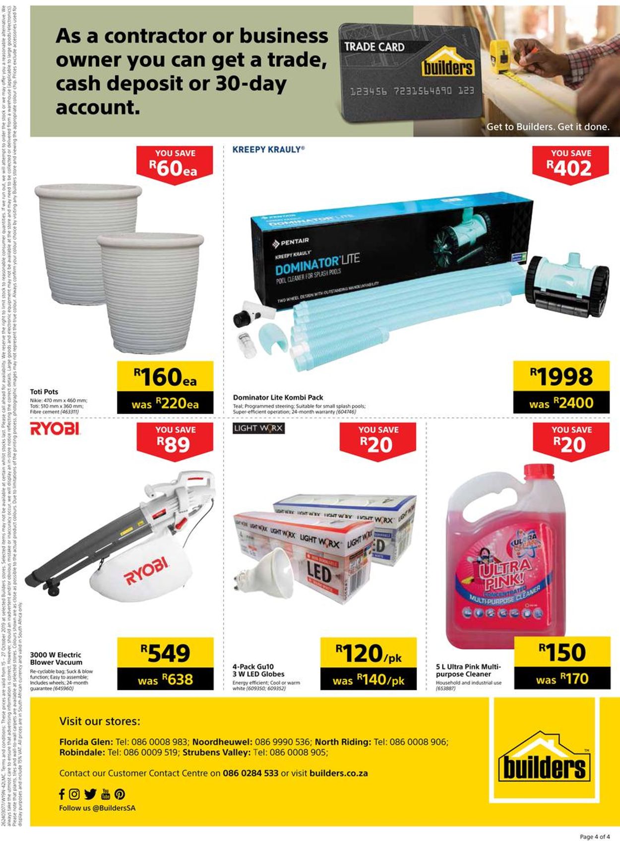 Builders Warehouse Catalogue - 2019/10/15-2019/10/27 (Page 4)