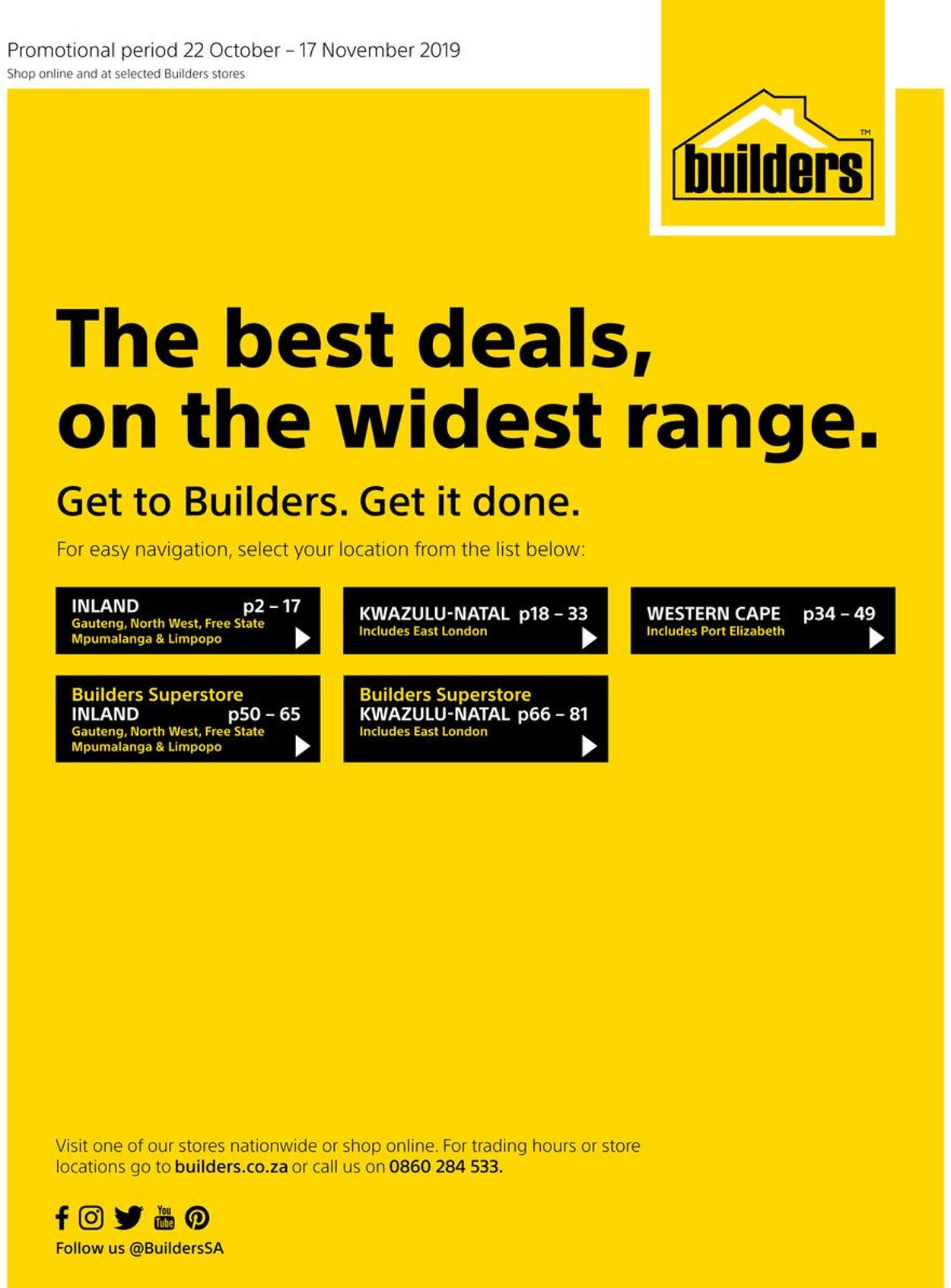 Builders Warehouse Catalogue - 2019/10/22-2019/11/17