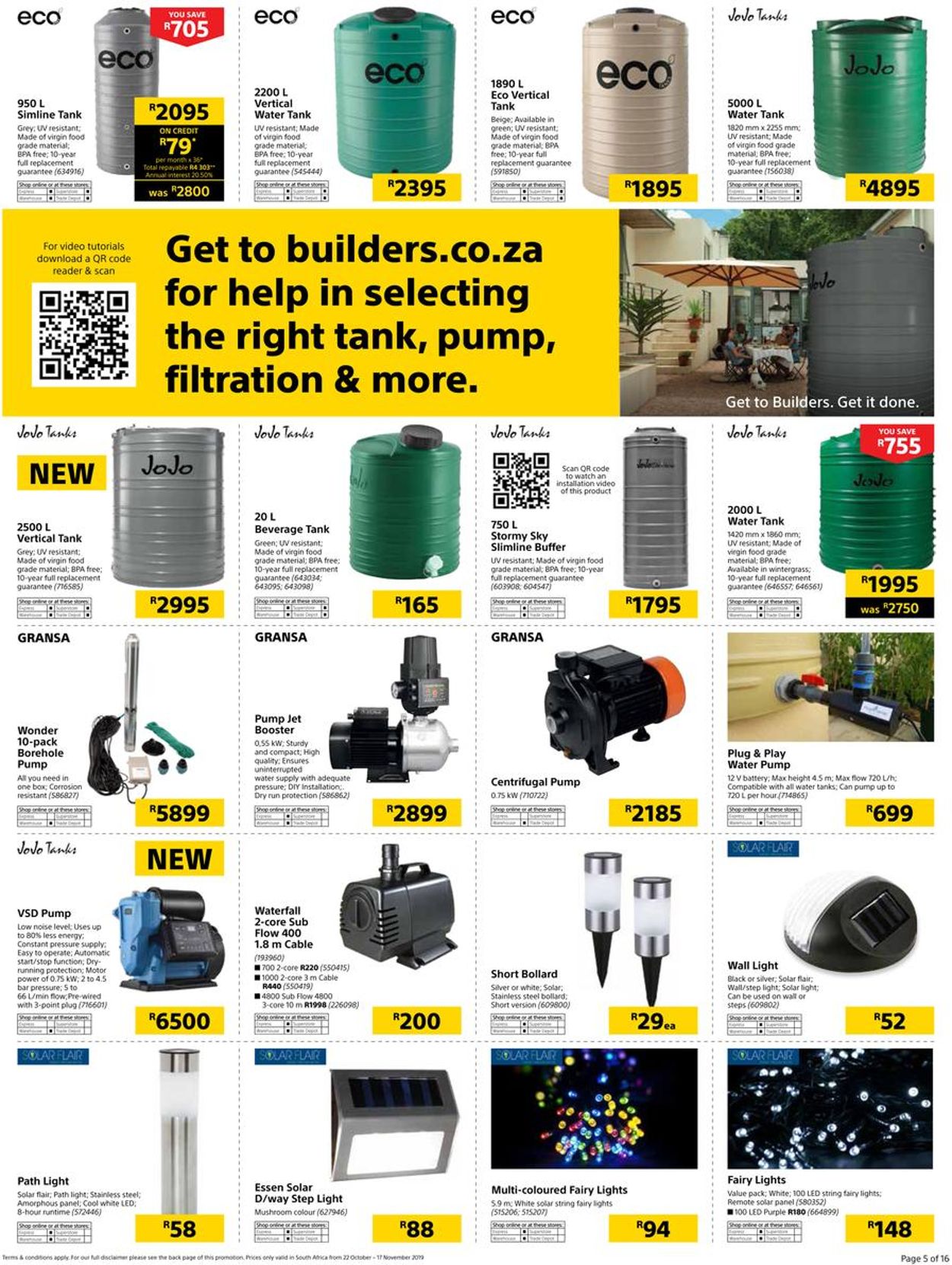 Builders Warehouse Catalogue - 2019/10/22-2019/11/17 (Page 6)
