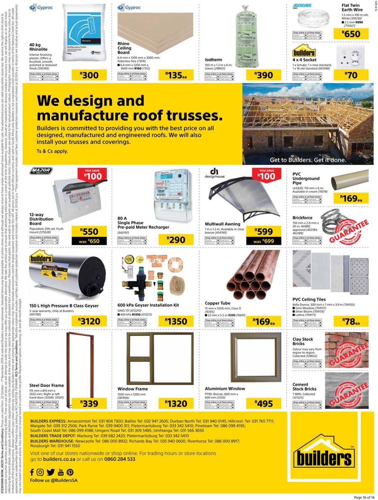 Builders Warehouse Catalogue - 2019/10/22-2019/11/17 (Page 33)
