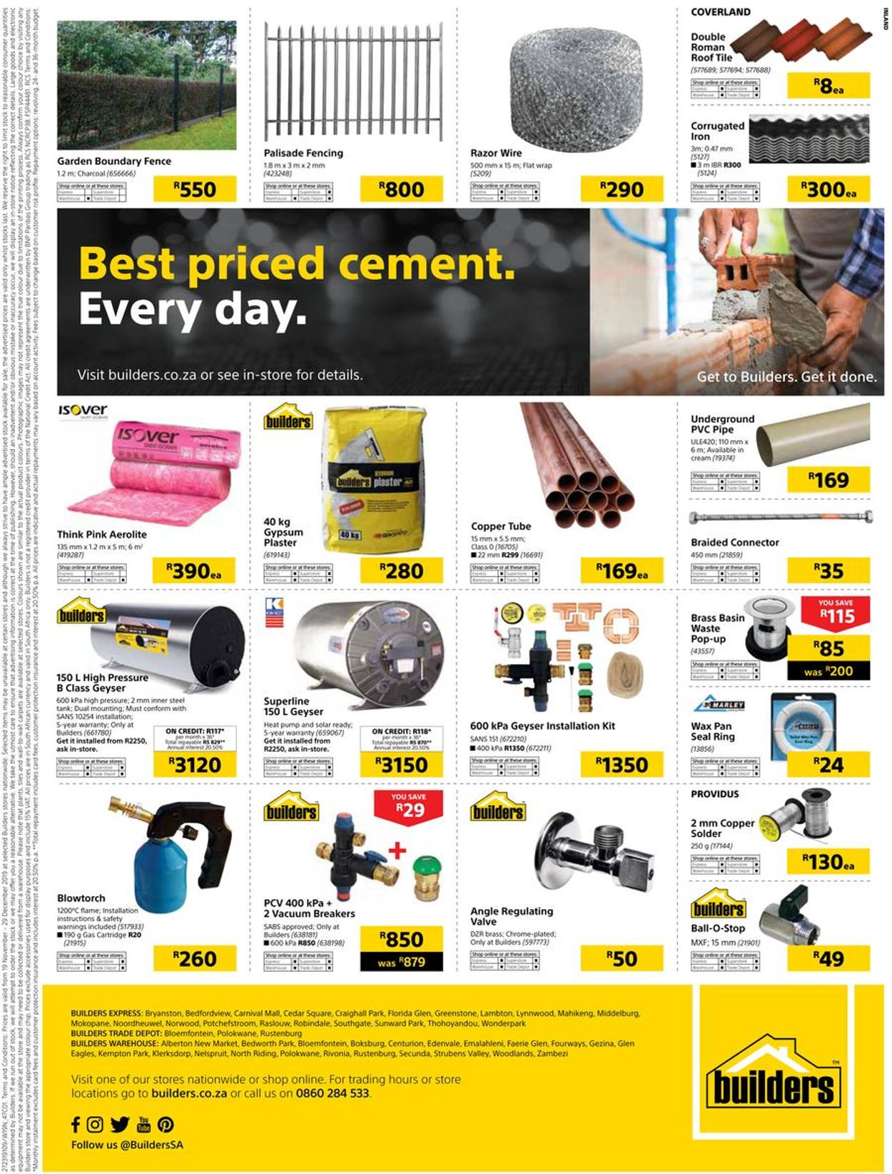 Builders Warehouse Catalogue - 2019/11/19-2019/12/29 (Page 27)