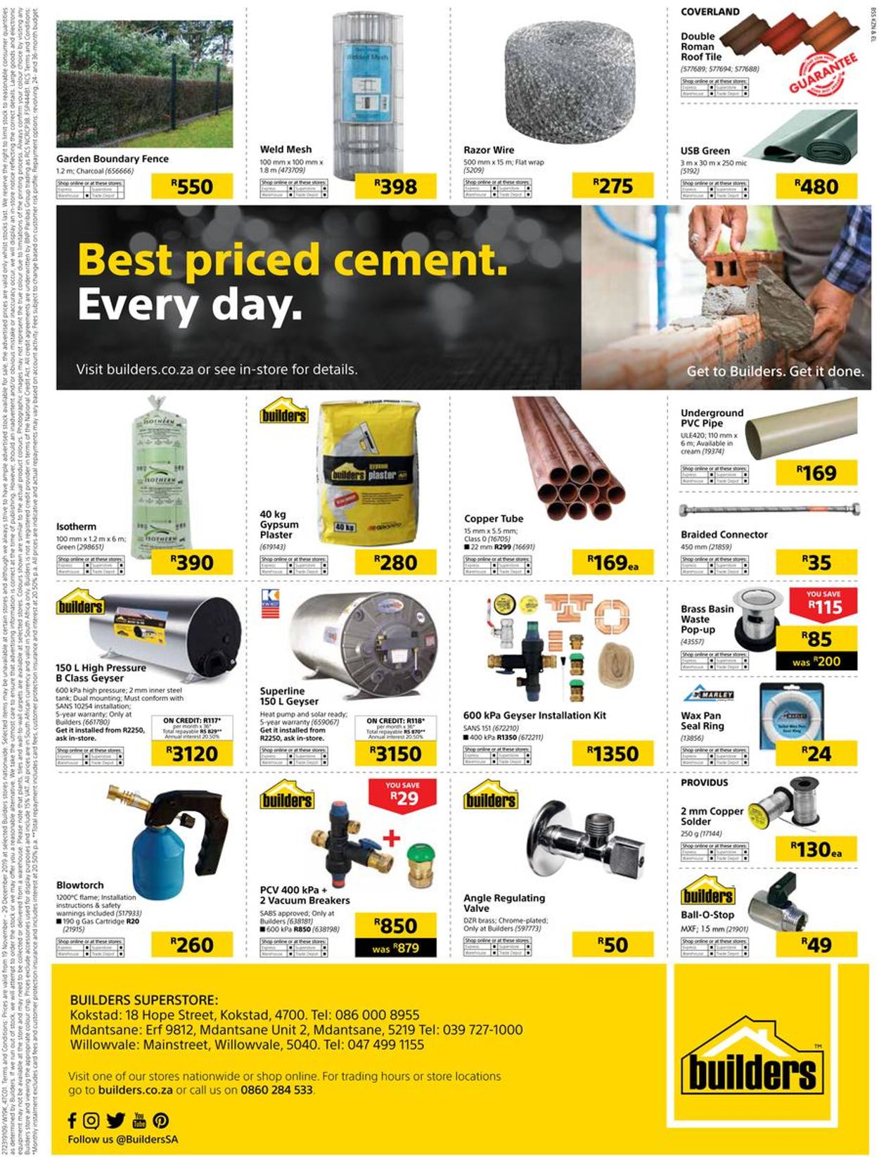Builders Warehouse Catalogue - 2019/11/19-2019/12/29 (Page 123)