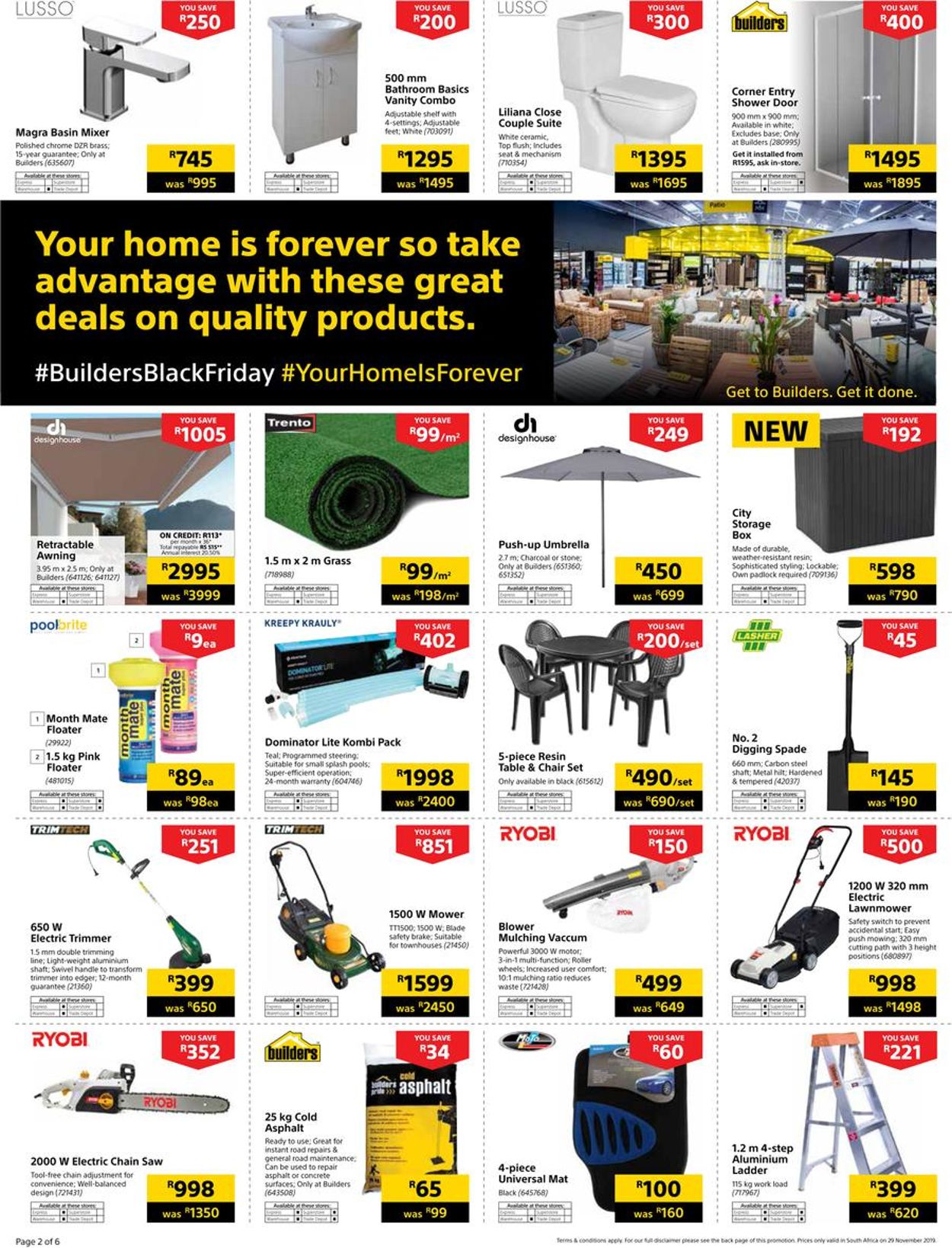 Builders Warehouse Black Friday 2019 Catalogue - 2019/11/29-2019/11/29 (Page 2)