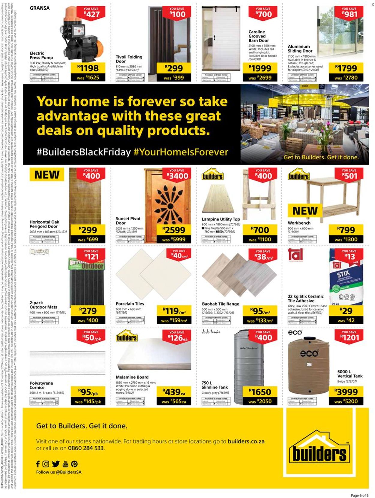Builders Warehouse Black Friday 2019 Catalogue - 2019/11/29-2019/11/29 (Page 6)