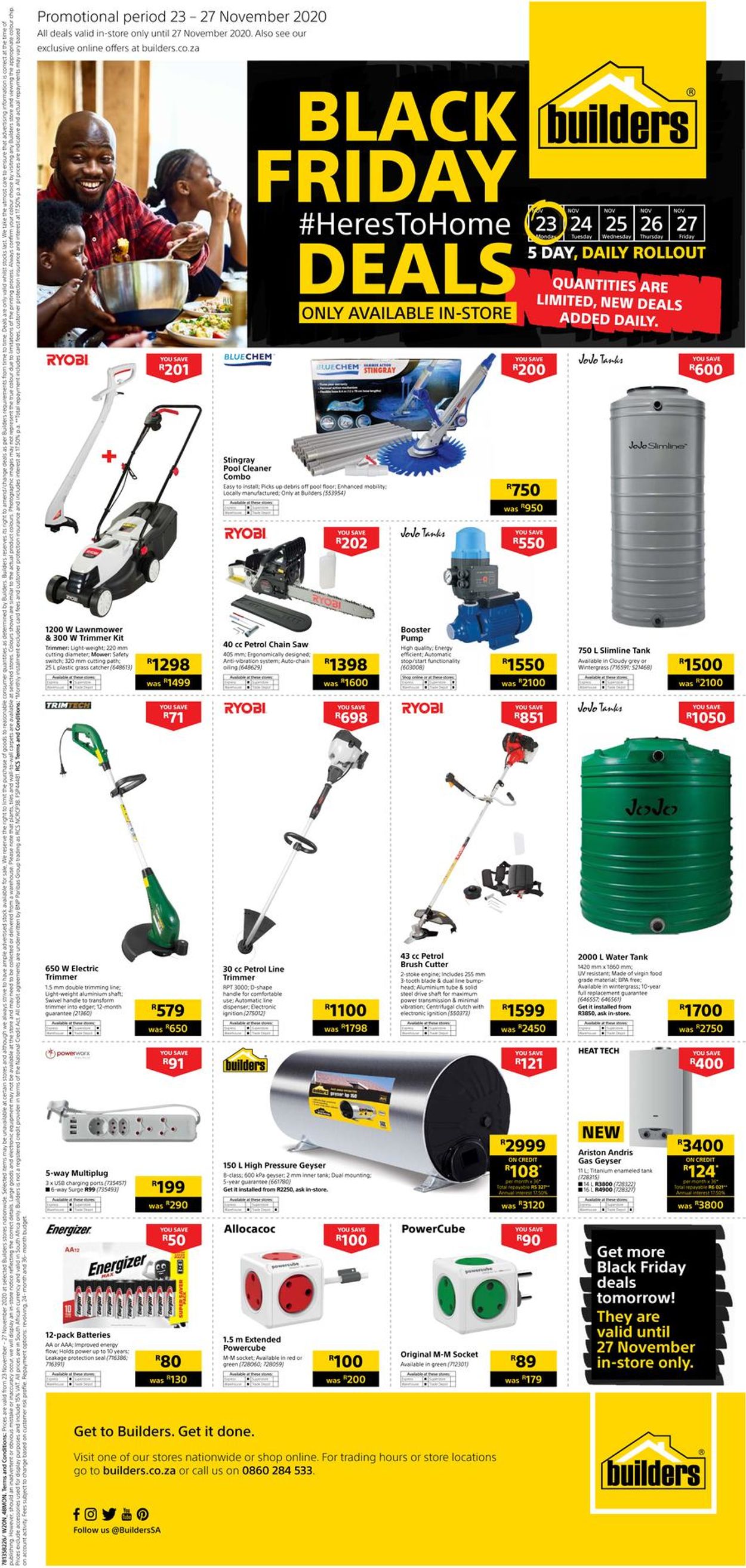 Builders Warehouse Black Friday Specials 2023