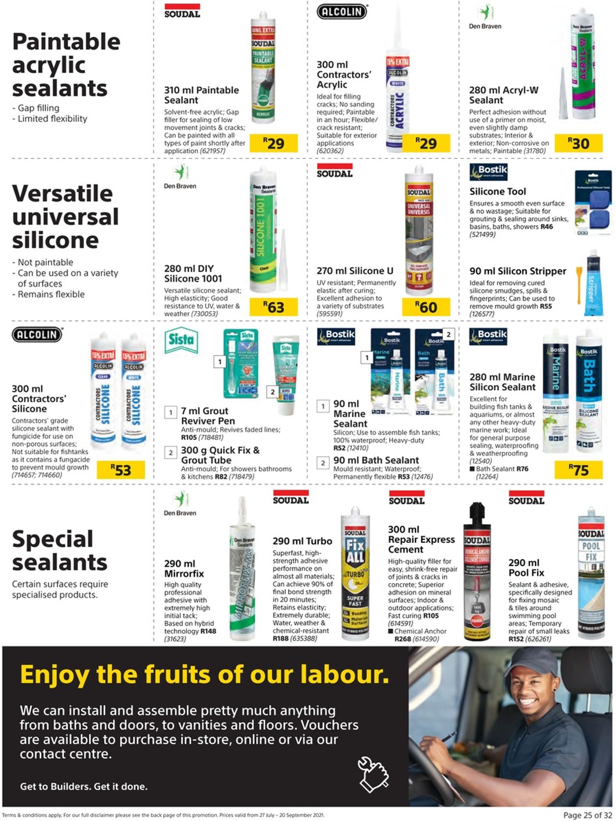 Builders Warehouse Catalogue - 2021/07/27-2021/09/20 (Page 25)