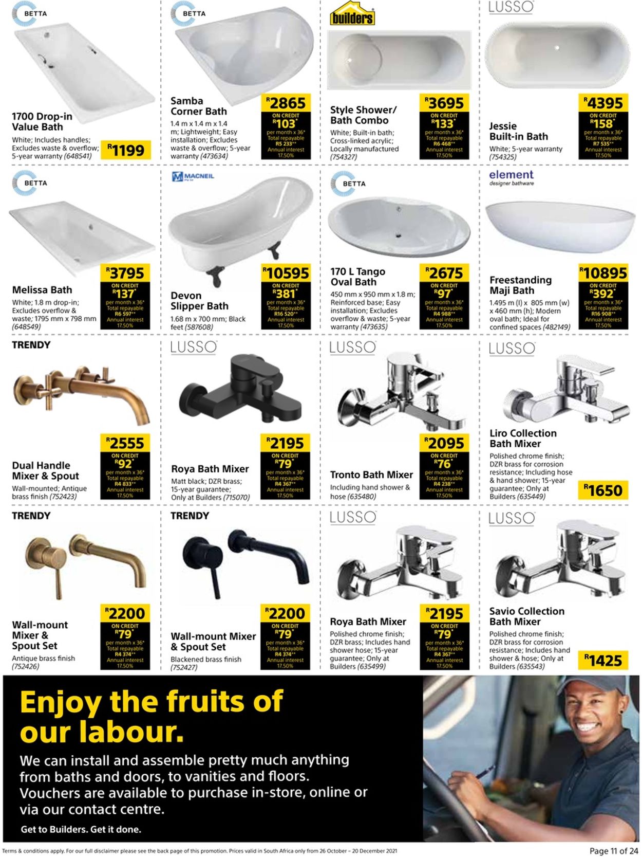 Builders Warehouse Catalogue - 2021/10/26-2021/12/20 (Page 11)