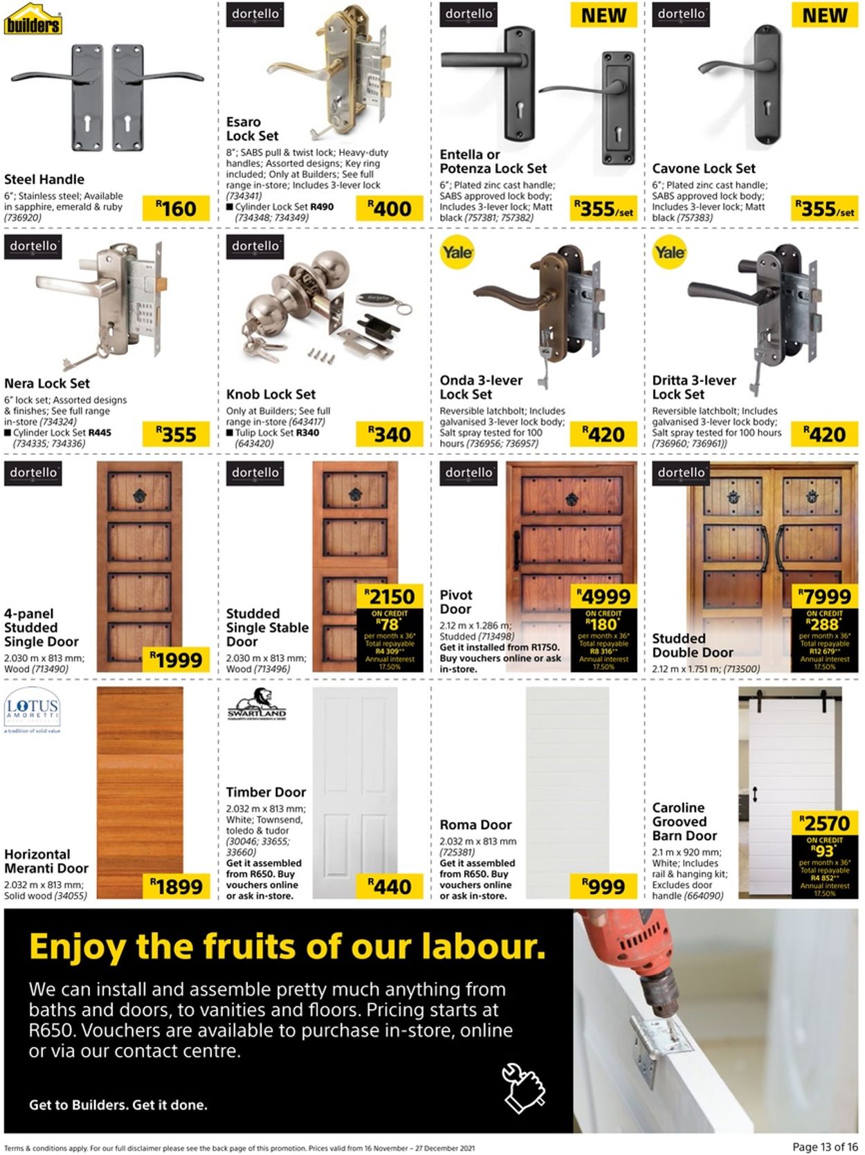 Builders Warehouse Catalogue - 2021/11/16-2021/12/27 (Page 13)