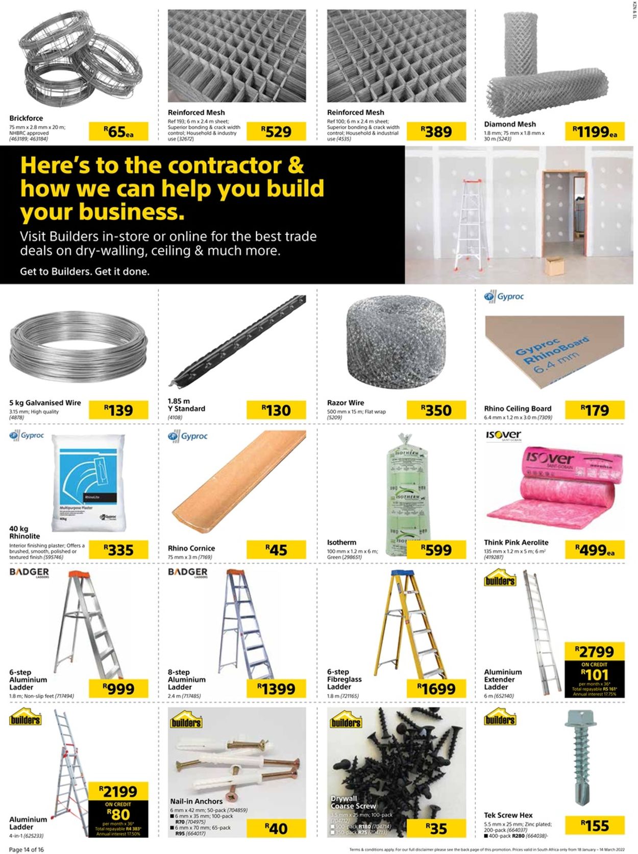 Builders Warehouse Catalogue - 2022/01/18-2022/03/14 (Page 14)