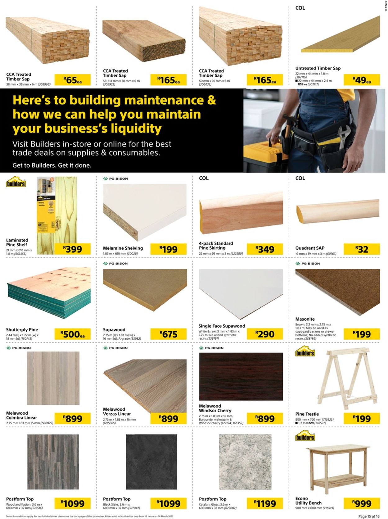 Builders Warehouse Catalogue - 2022/01/18-2022/03/14 (Page 15)